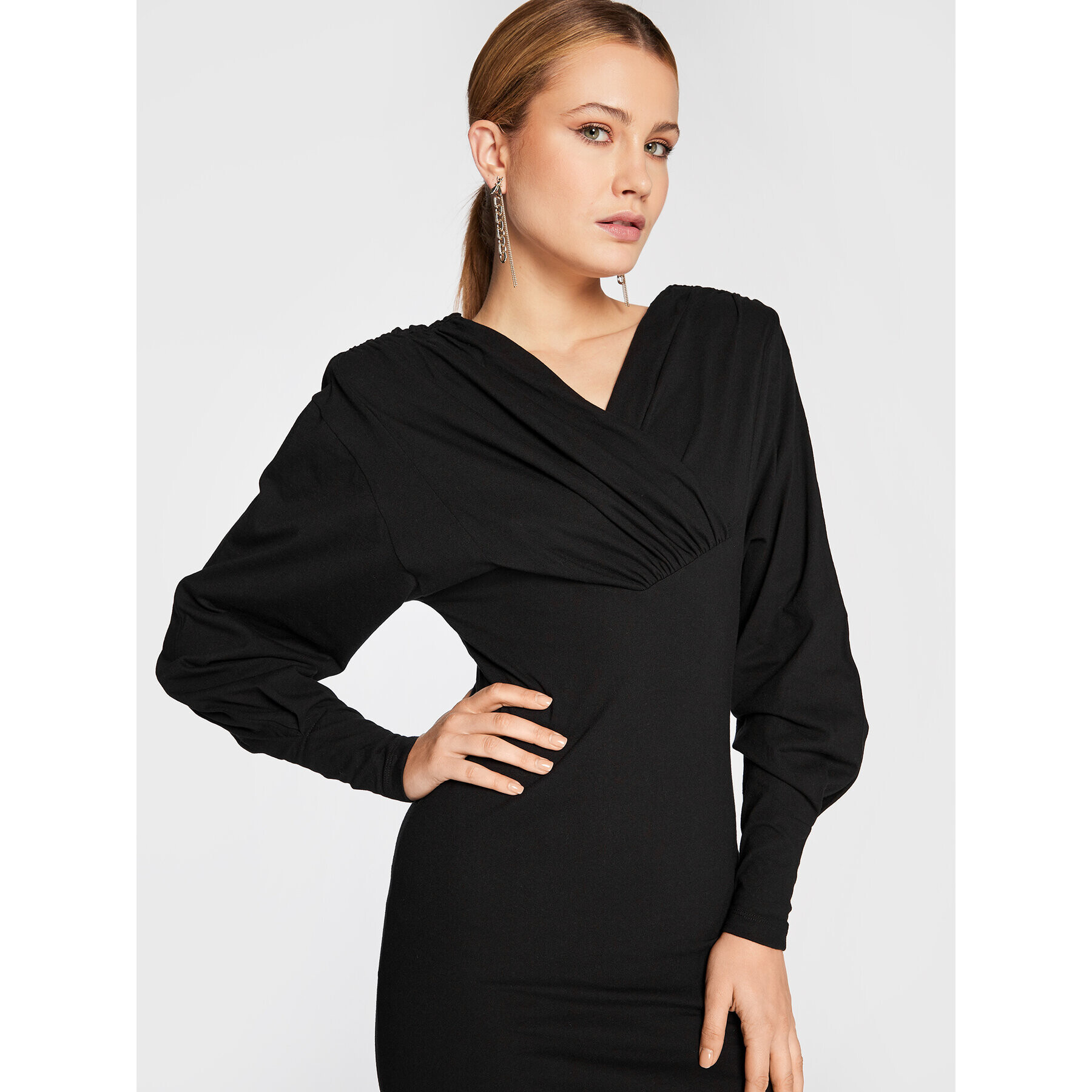 IRO Rochie de zi Larra AR280 Negru Regular Fit - Pled.ro