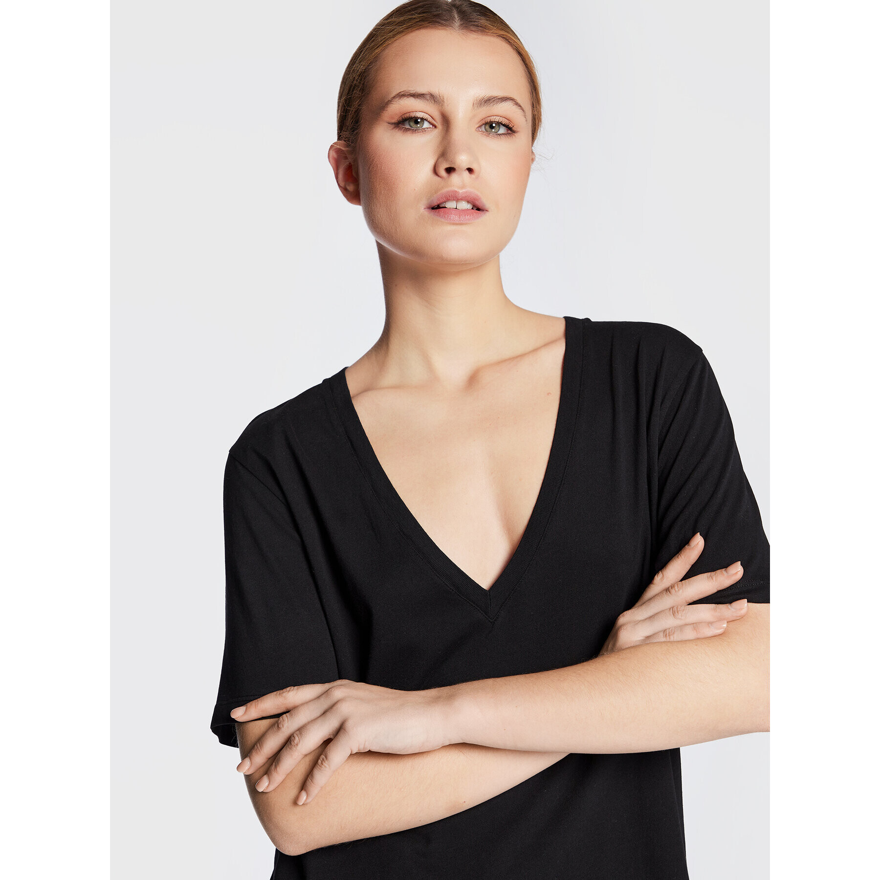 IRO Tricou Felicie AR287 Negru Regular Fit - Pled.ro