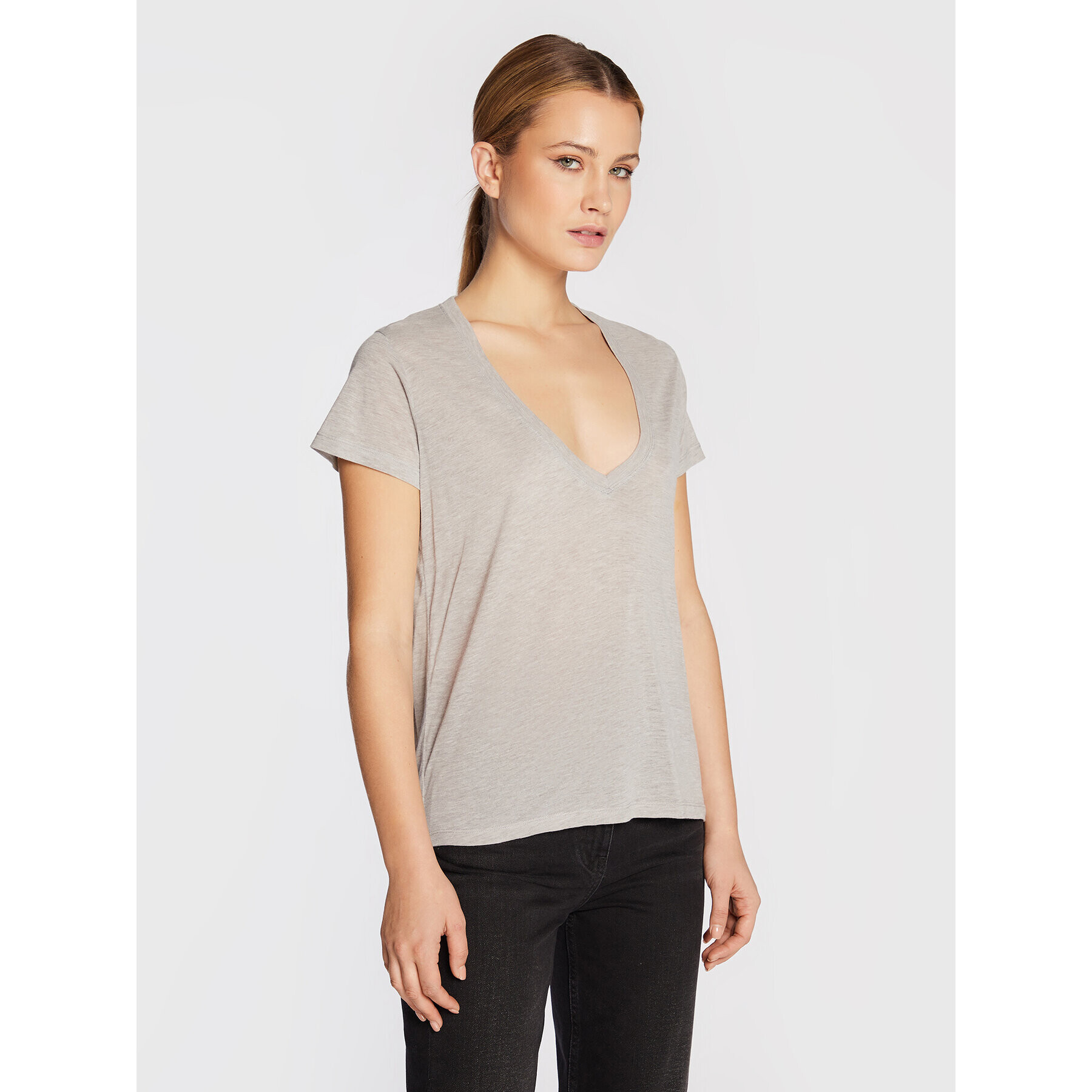 IRO Tricou Yonca AR284 Gri Regular Fit - Pled.ro