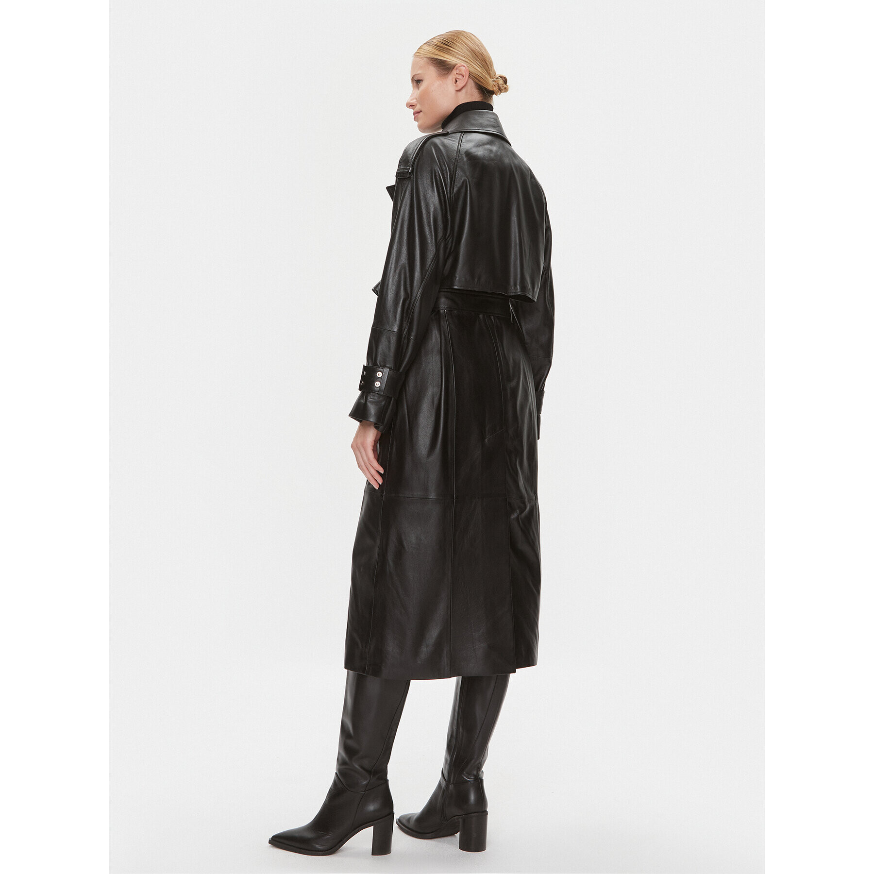 IVY OAK Trench Lilith IO1123F8021 Negru Loose Fit - Pled.ro