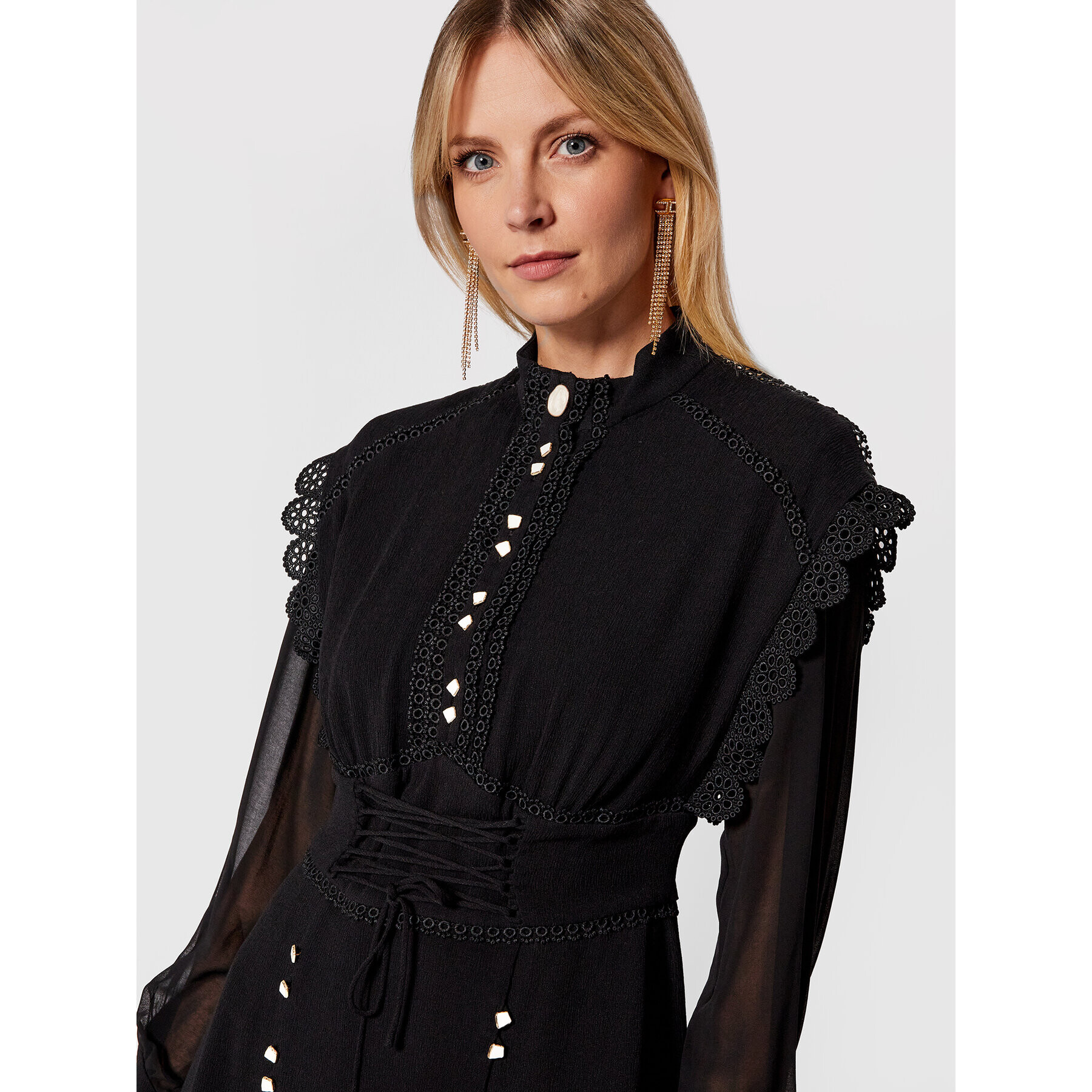 IXIAH Rochie cocktail X211-80497 Negru Regular Fit - Pled.ro