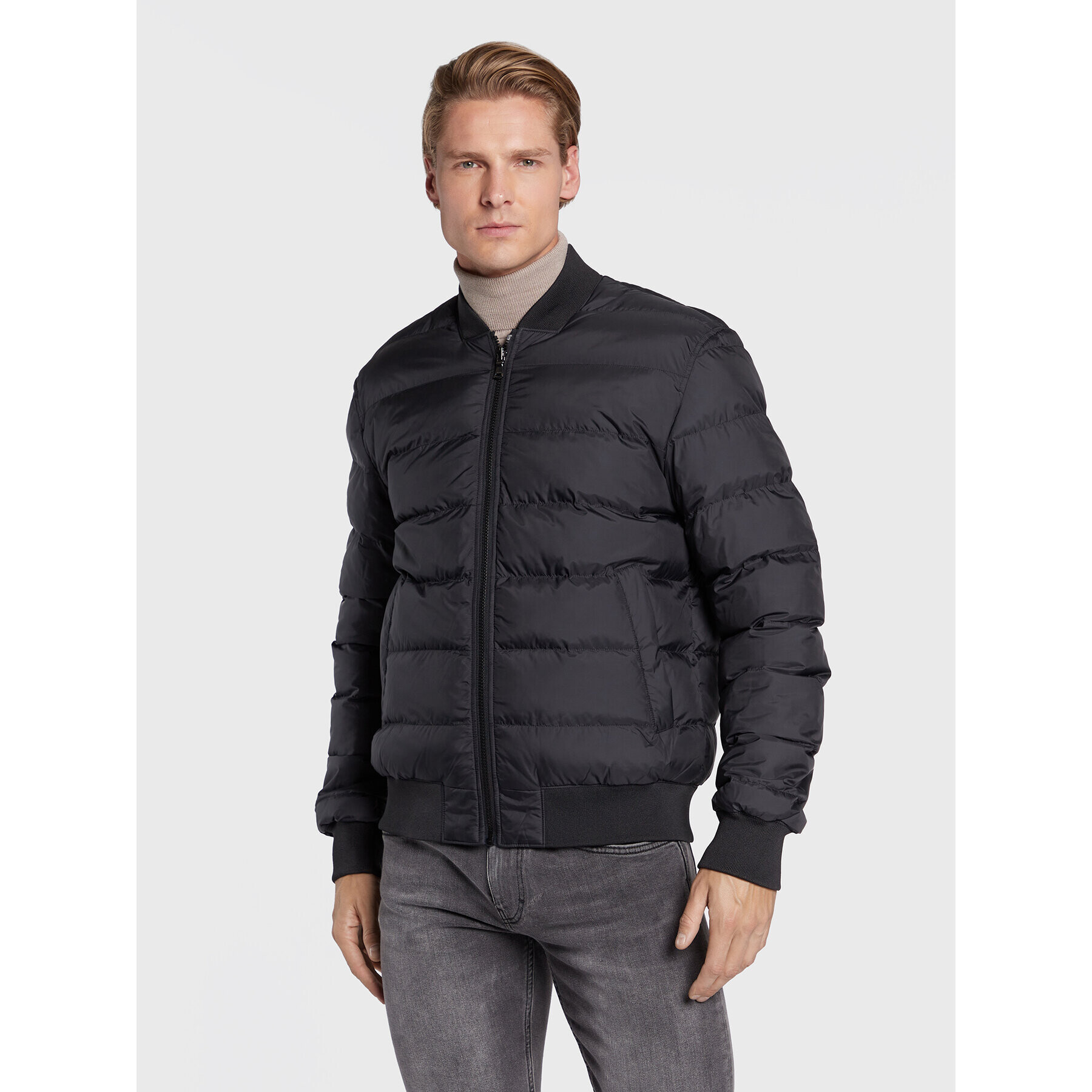 J.Lindeberg Geacă bomber Dwayne FMOW06391 Negru Regular Fit - Pled.ro