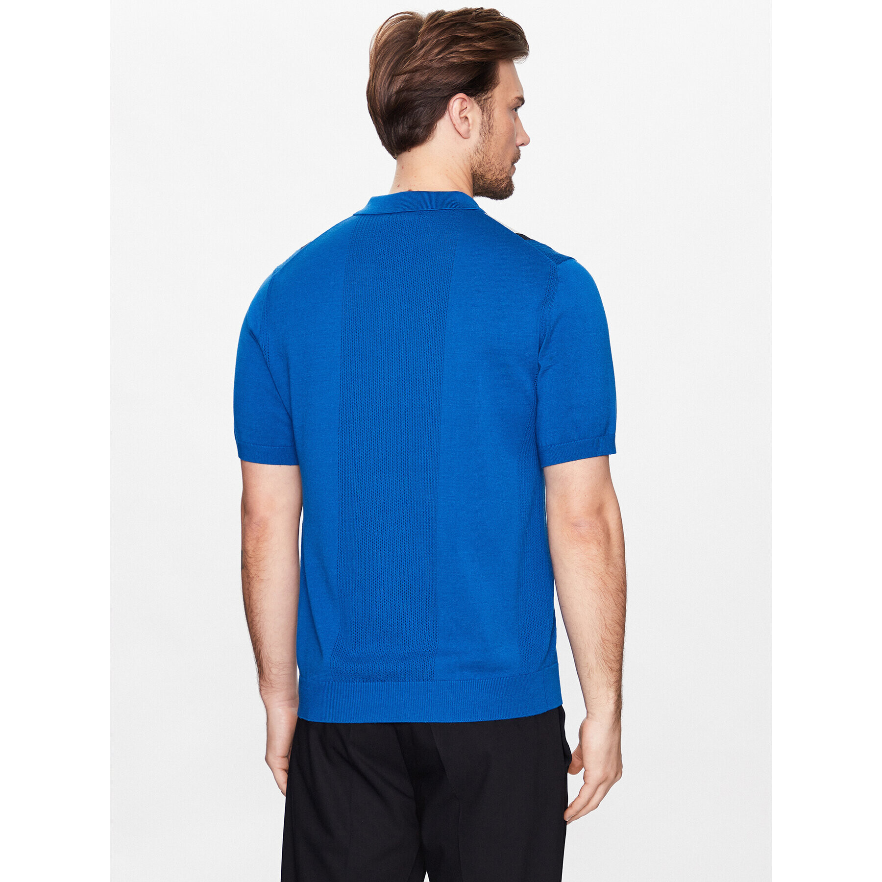 J.Lindeberg Tricou polo Rey FMKW08324 Albastru Regular Fit - Pled.ro