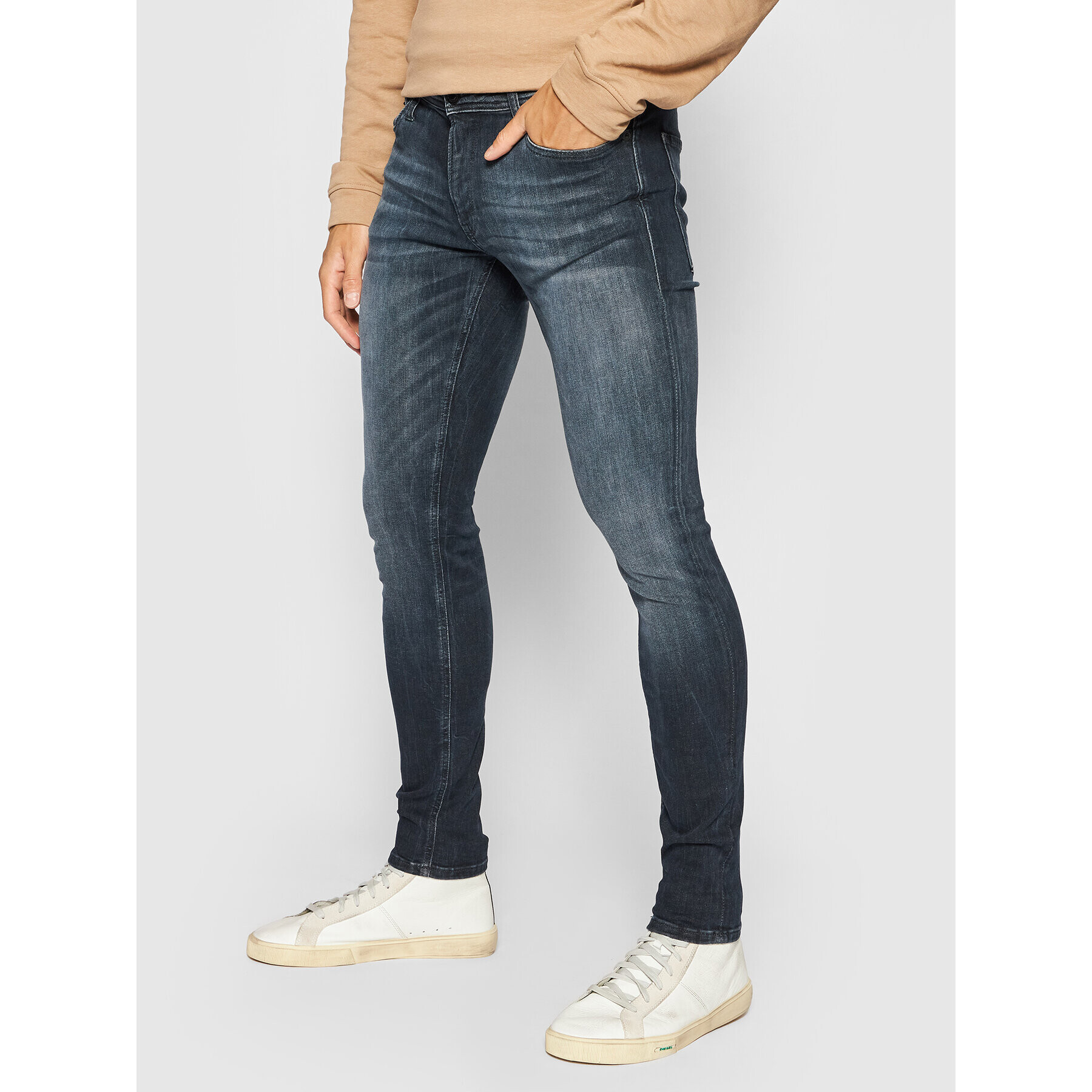 Jack&Jones Blugi Liam 12185949 Bleumarin Skinny Fit - Pled.ro