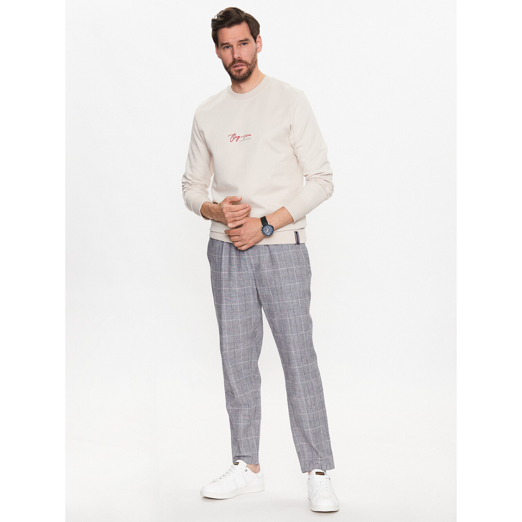 Jack&Jones Bluză Joshua 12228301 Bej Standard Fit - Pled.ro