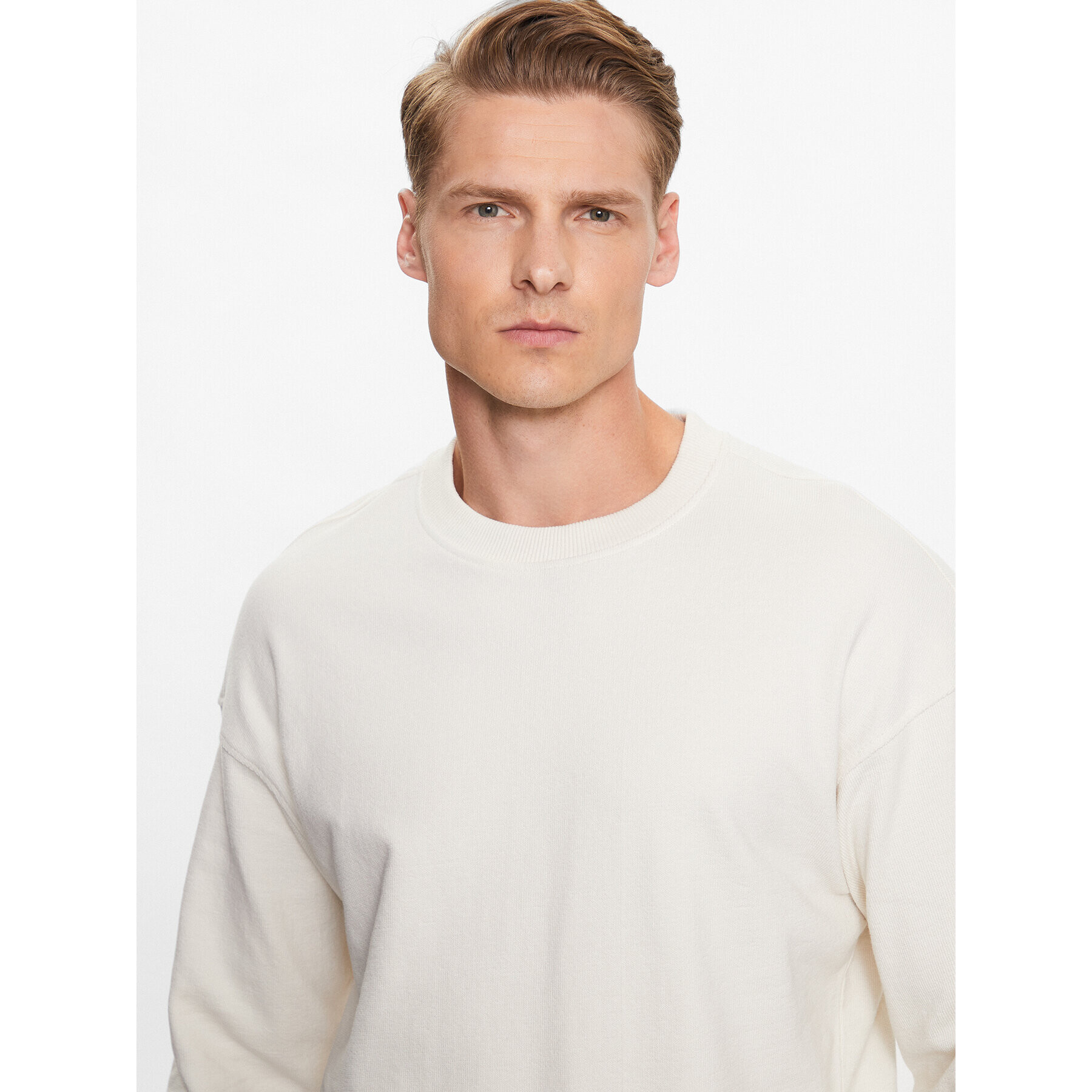 Jack&Jones Bluză Fly 12233472 Écru Relaxed Fit - Pled.ro