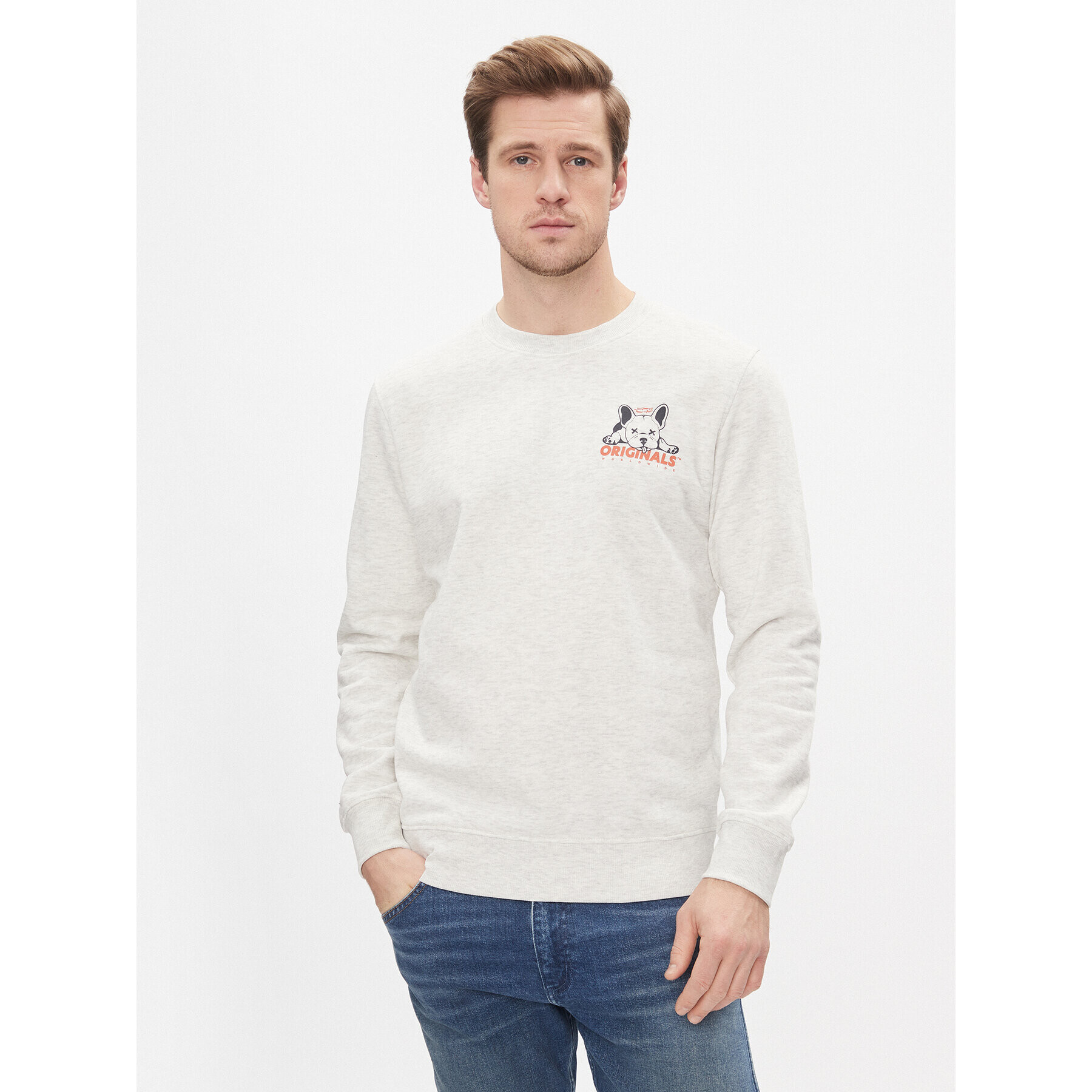 Jack&Jones Bluză 12248906 Gri Standard Fit - Pled.ro