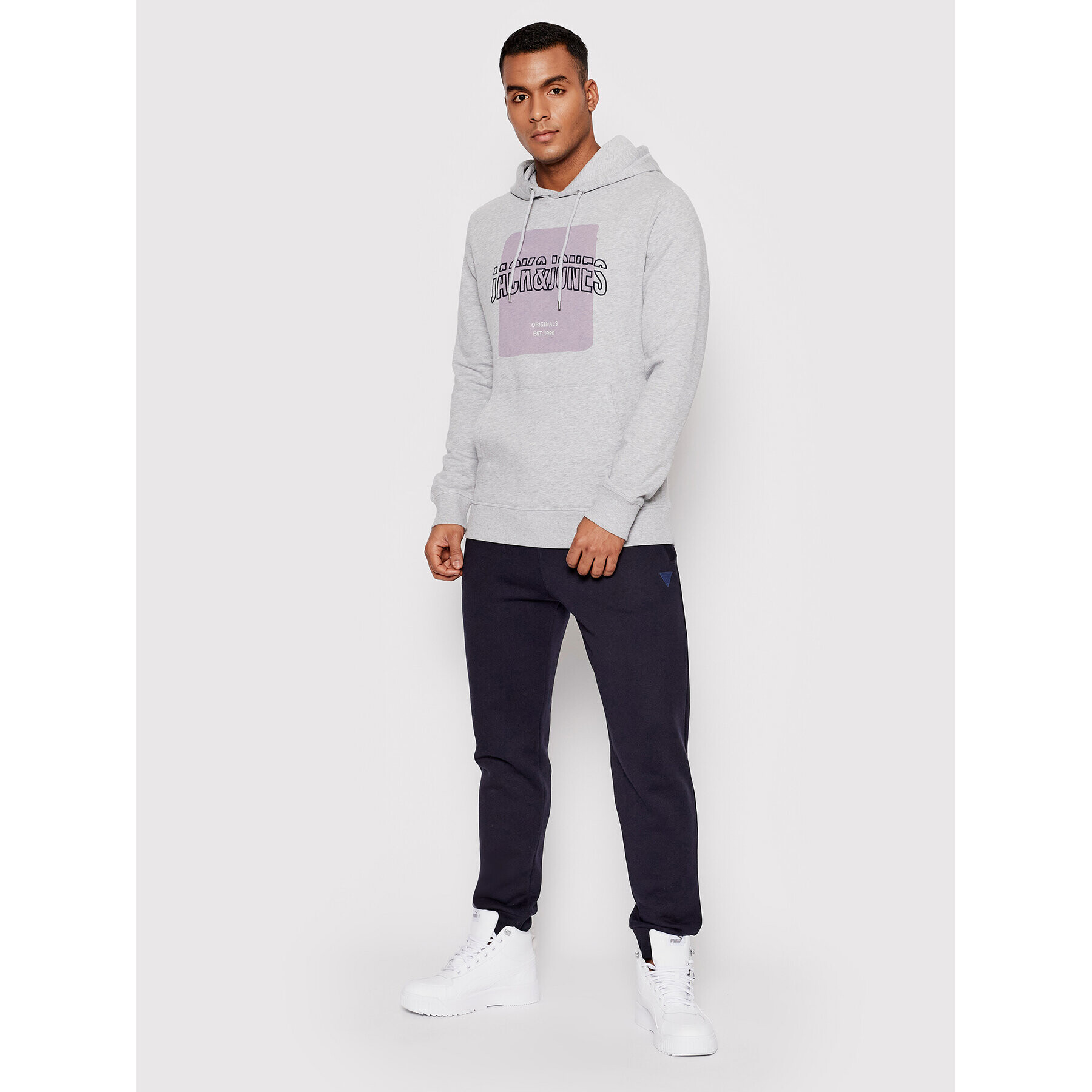 Jack&Jones Bluză Artist 12198286 Gri Regular Fit - Pled.ro