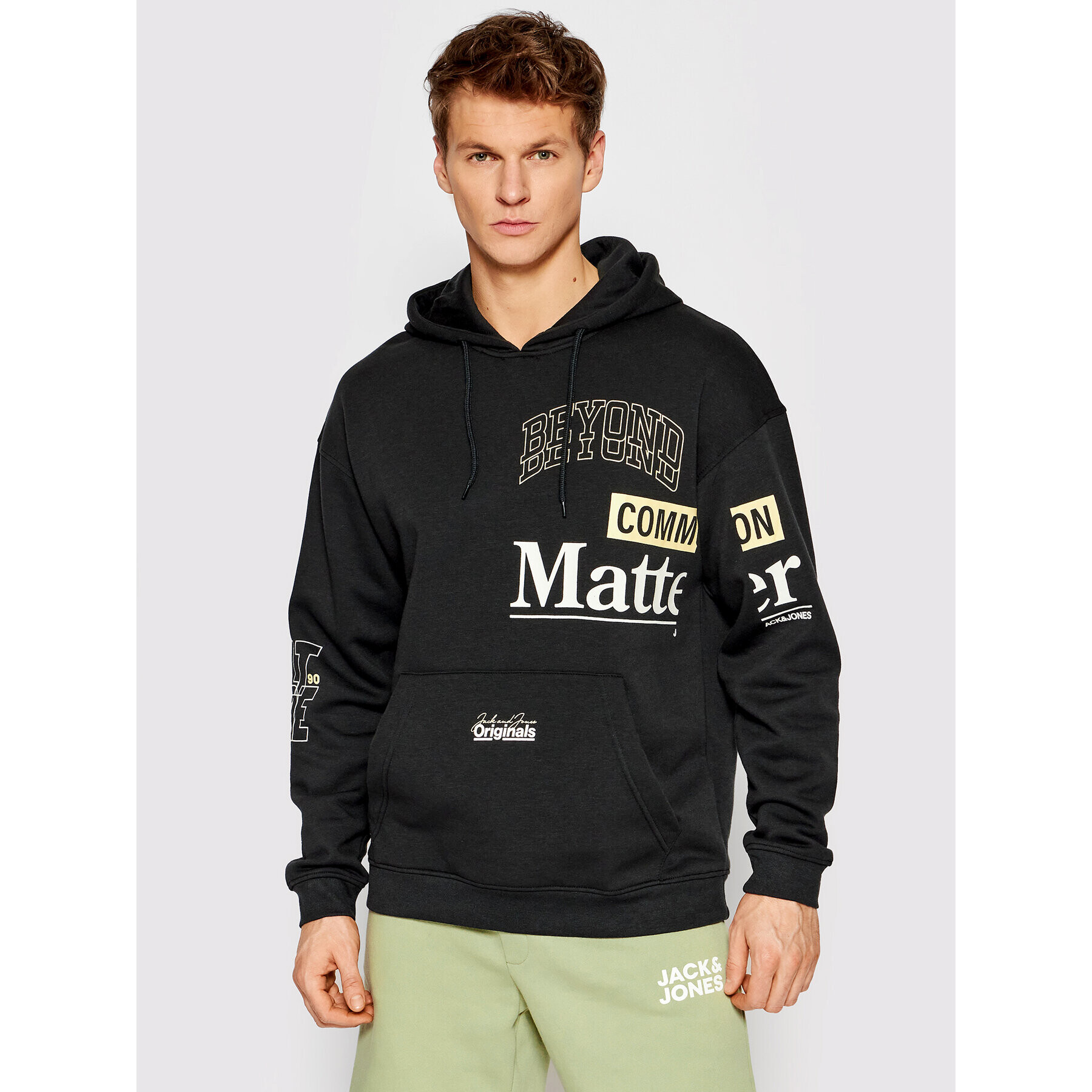 Jack&Jones Bluză Barricade 12207515 Negru Oversiza - Pled.ro