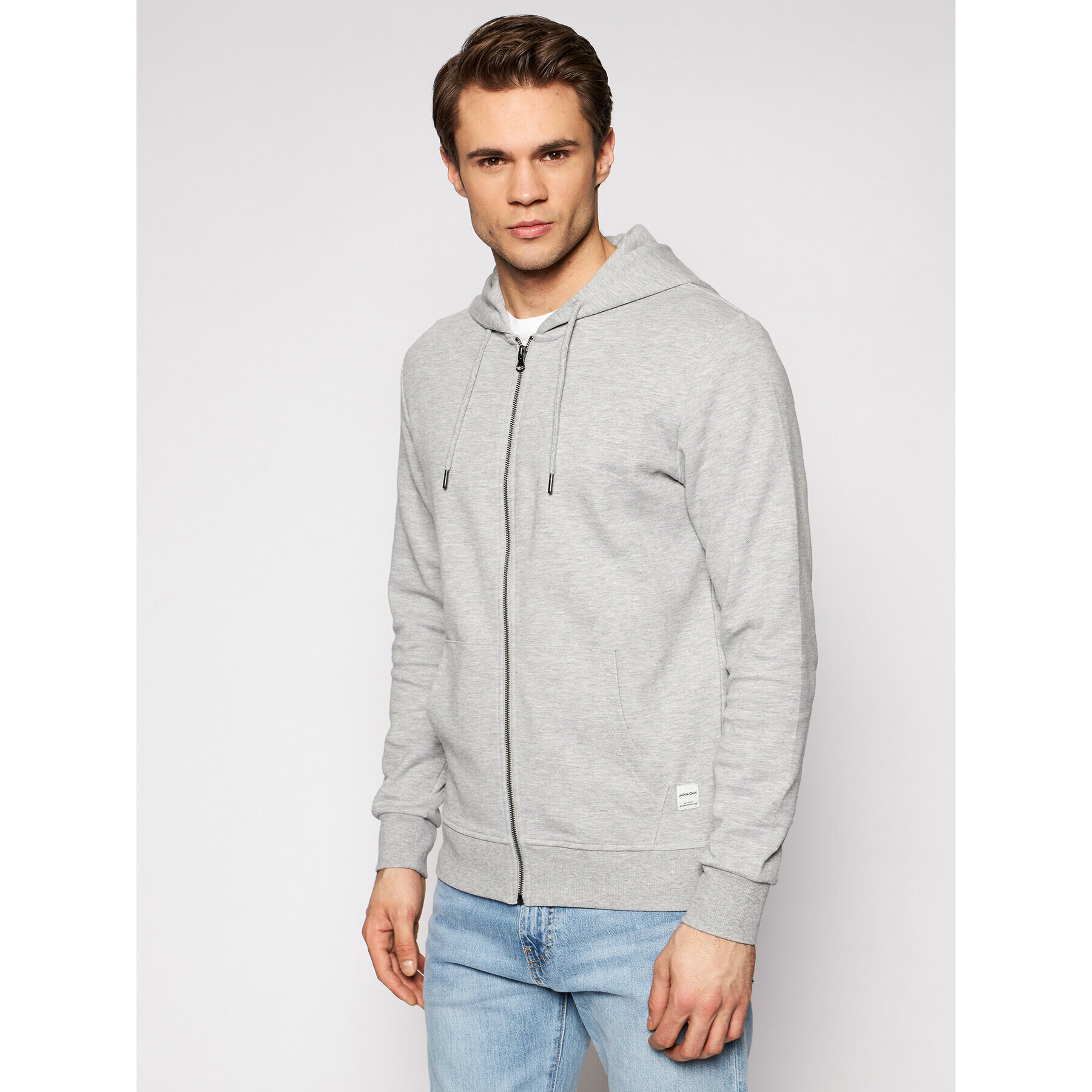 Jack&Jones Bluză Basic 12181901 Gri Regular Fit - Pled.ro