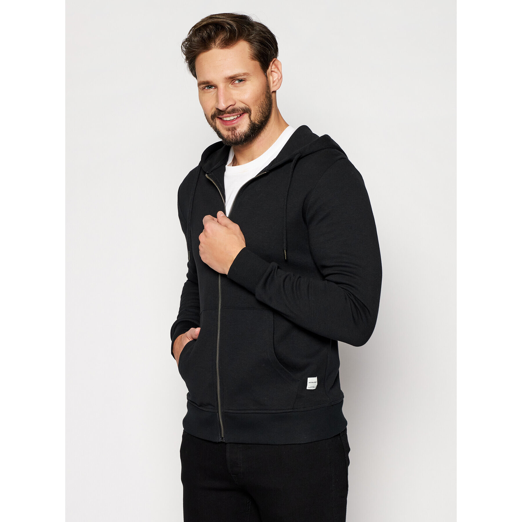 Jack&Jones Bluză Basic 12181901 Negru Regular Fit - Pled.ro