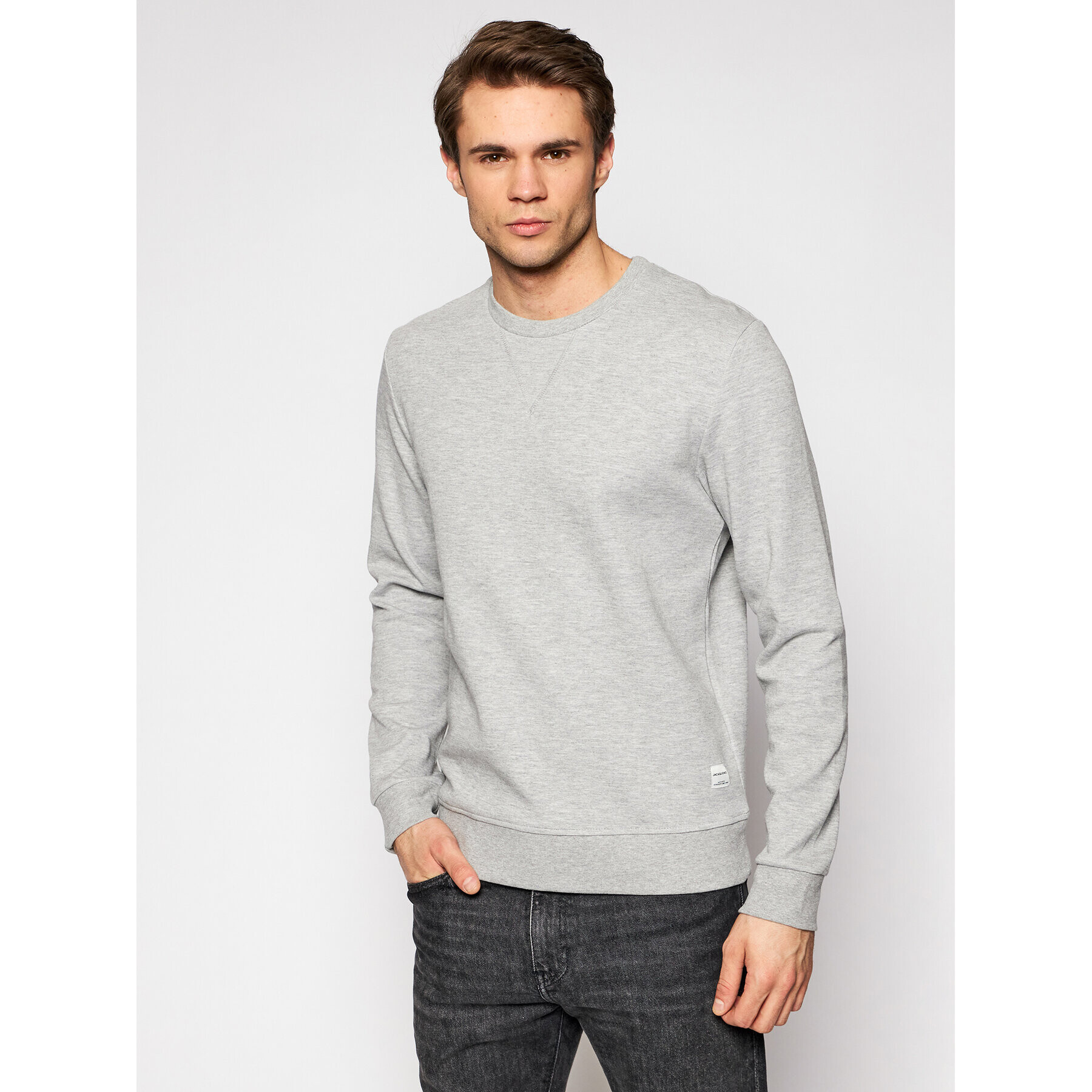 Jack&Jones Bluză Basic 12181903 Gri Regular Fit - Pled.ro