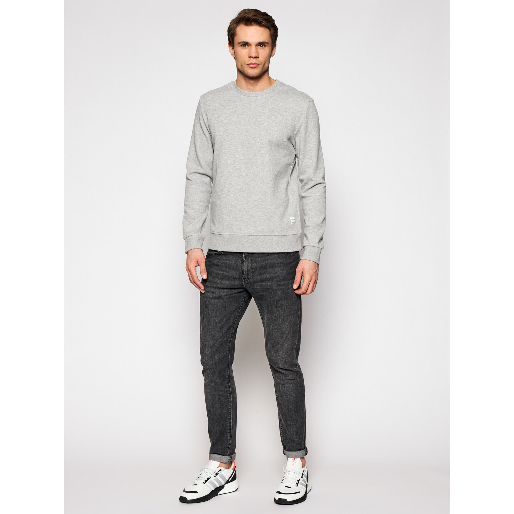 Jack&Jones Bluză Basic 12181903 Gri Regular Fit - Pled.ro