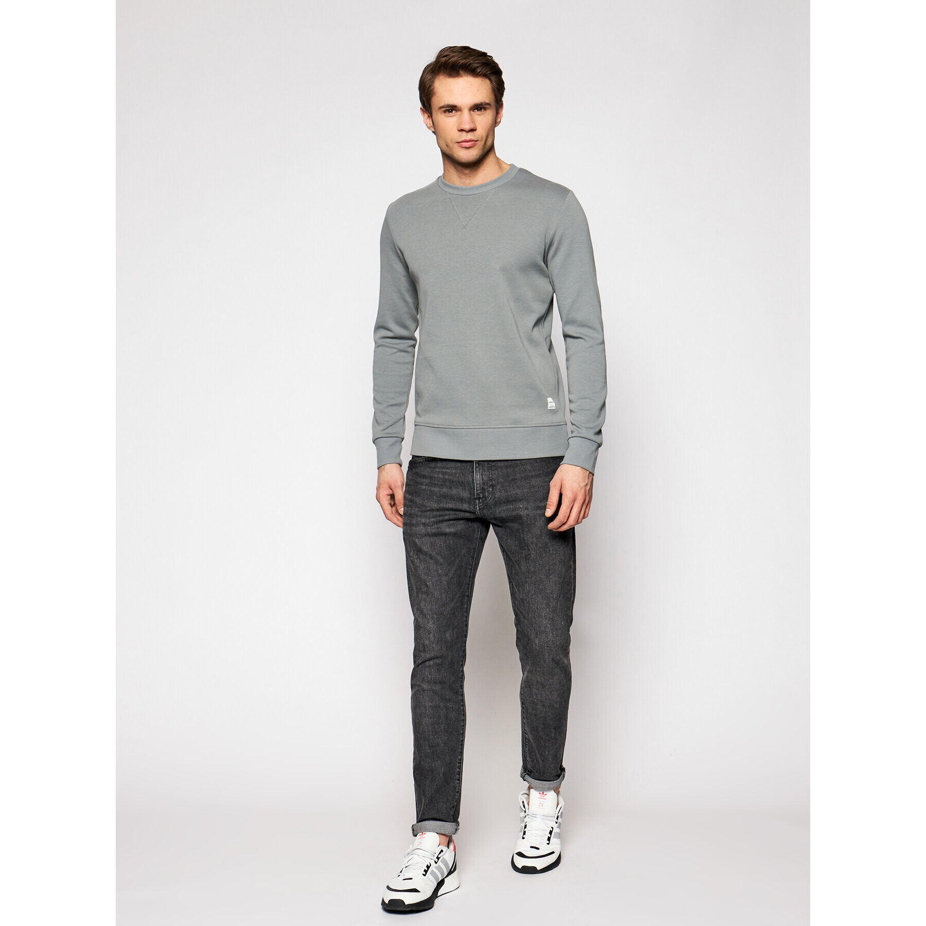 Jack&Jones Bluză Basic 12181903 Gri Regular Fit - Pled.ro