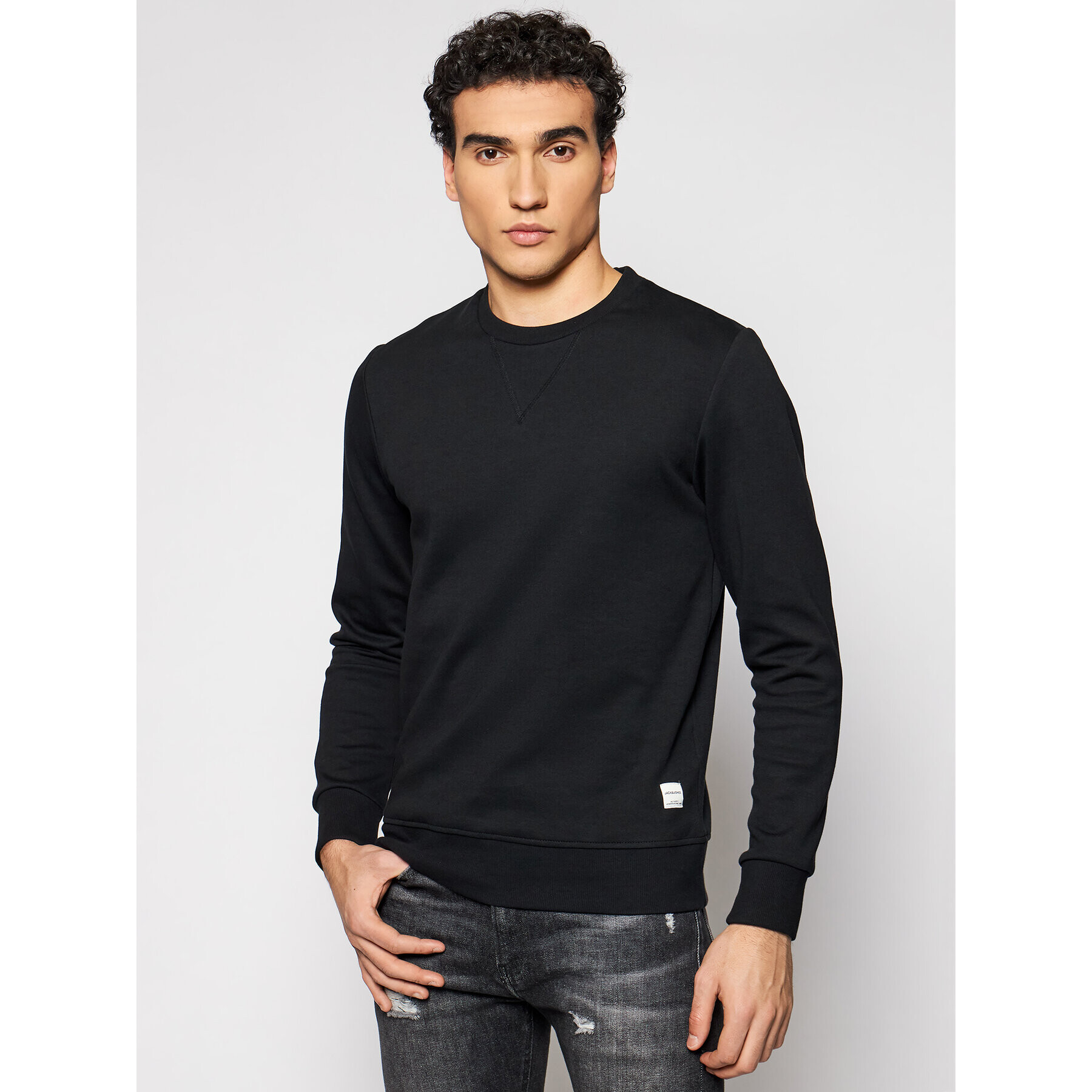 Jack&Jones Bluză Basic 12181903 Negru Regular Fit - Pled.ro