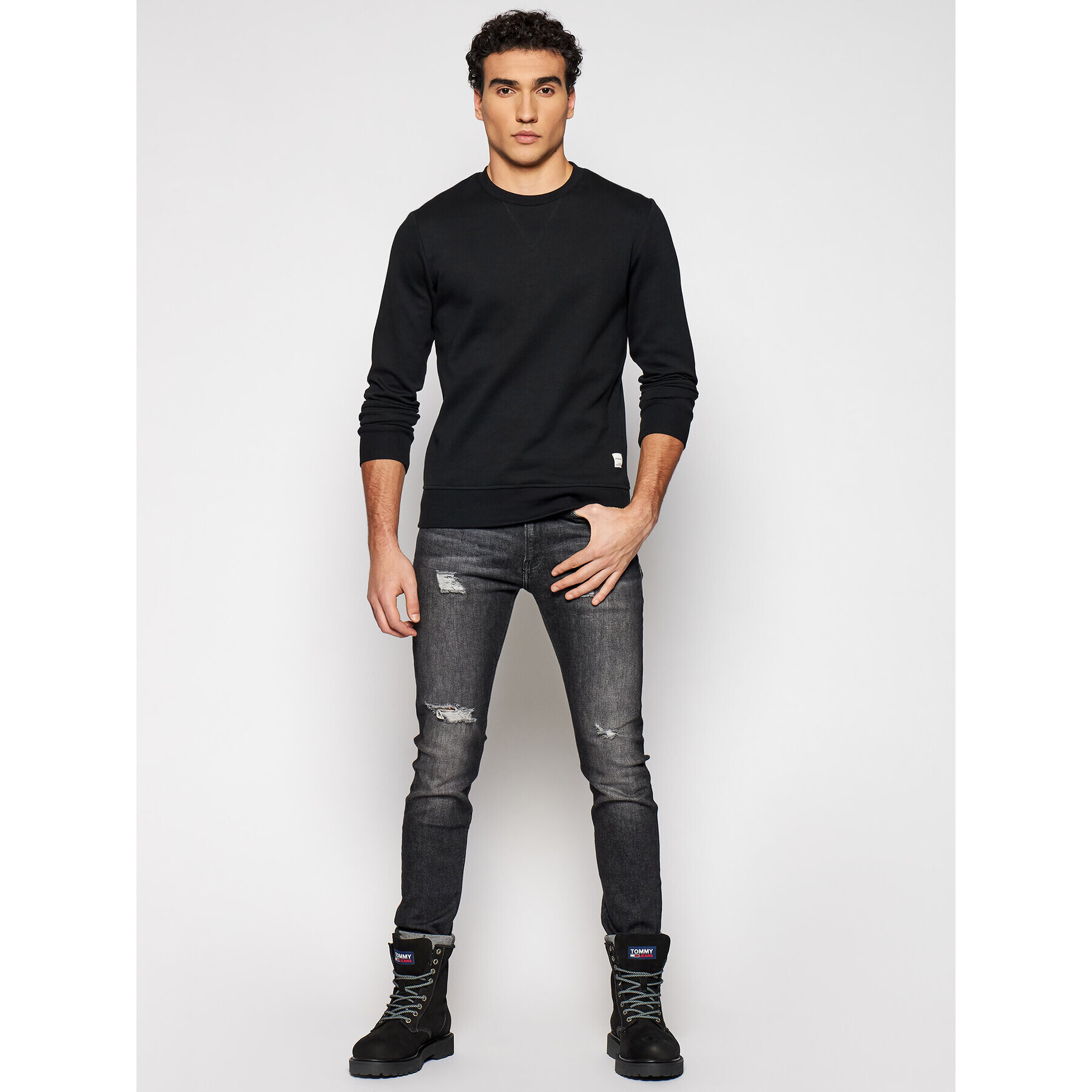 Jack&Jones Bluză Basic 12181903 Negru Regular Fit - Pled.ro