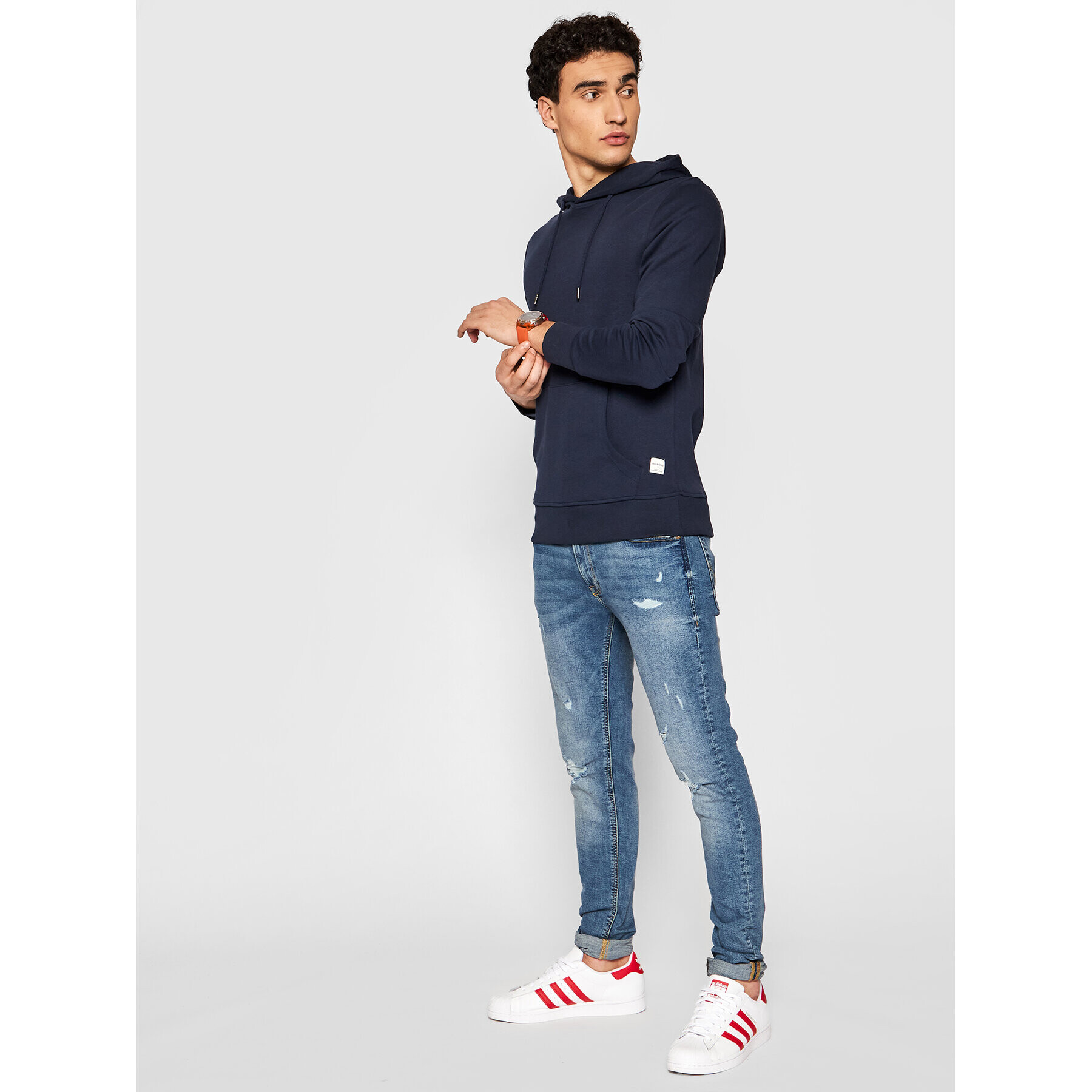 Jack&Jones Bluză Basic 12182537 Bleumarin Regular Fit - Pled.ro