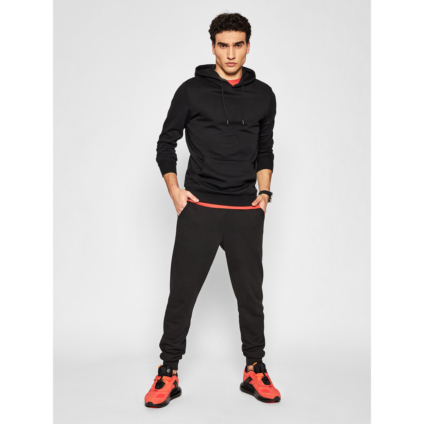 Jack&Jones Bluză Basic 12182537 Negru Regular Fit - Pled.ro