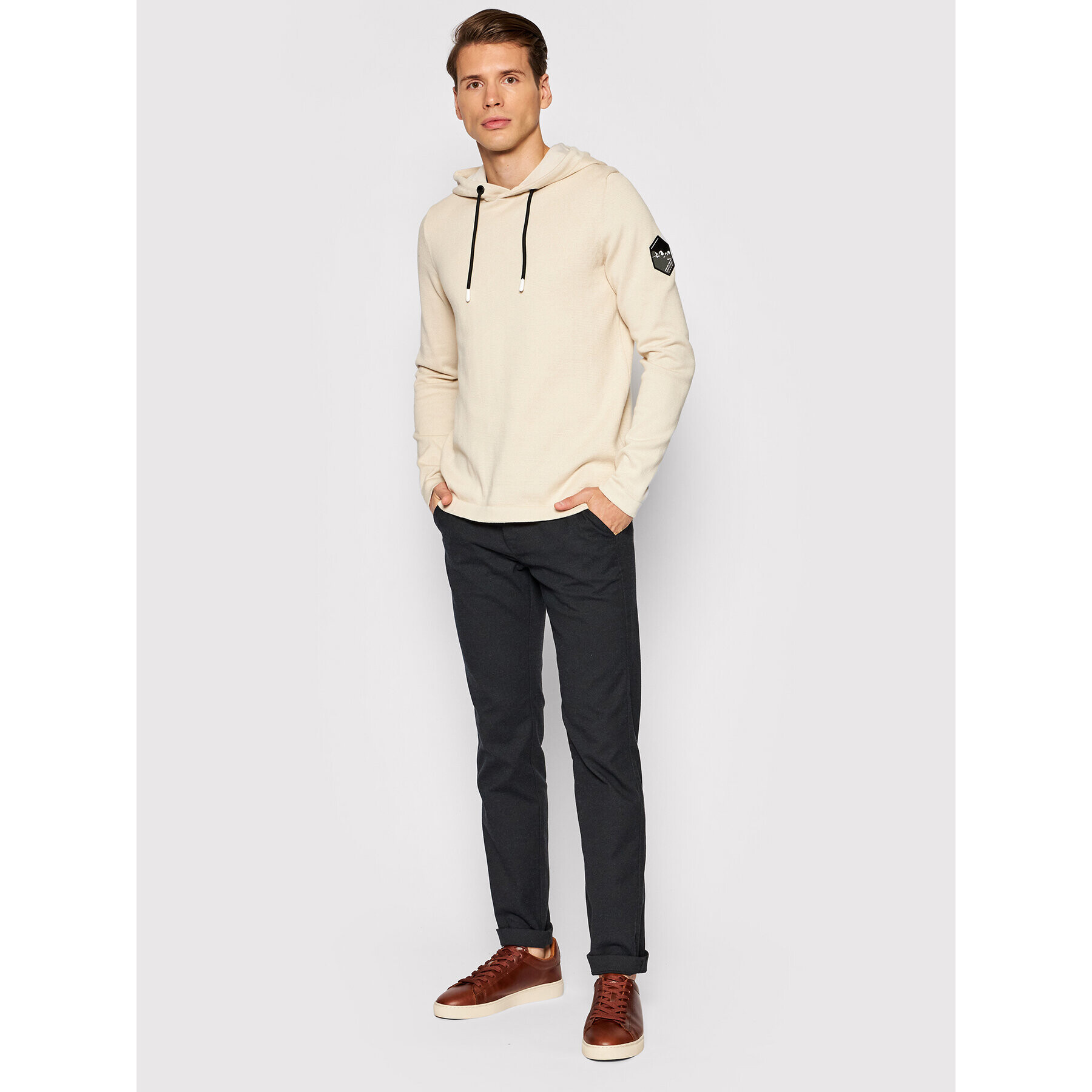 Jack&Jones Bluză Bilo 12192808 Bej Regular Fit - Pled.ro