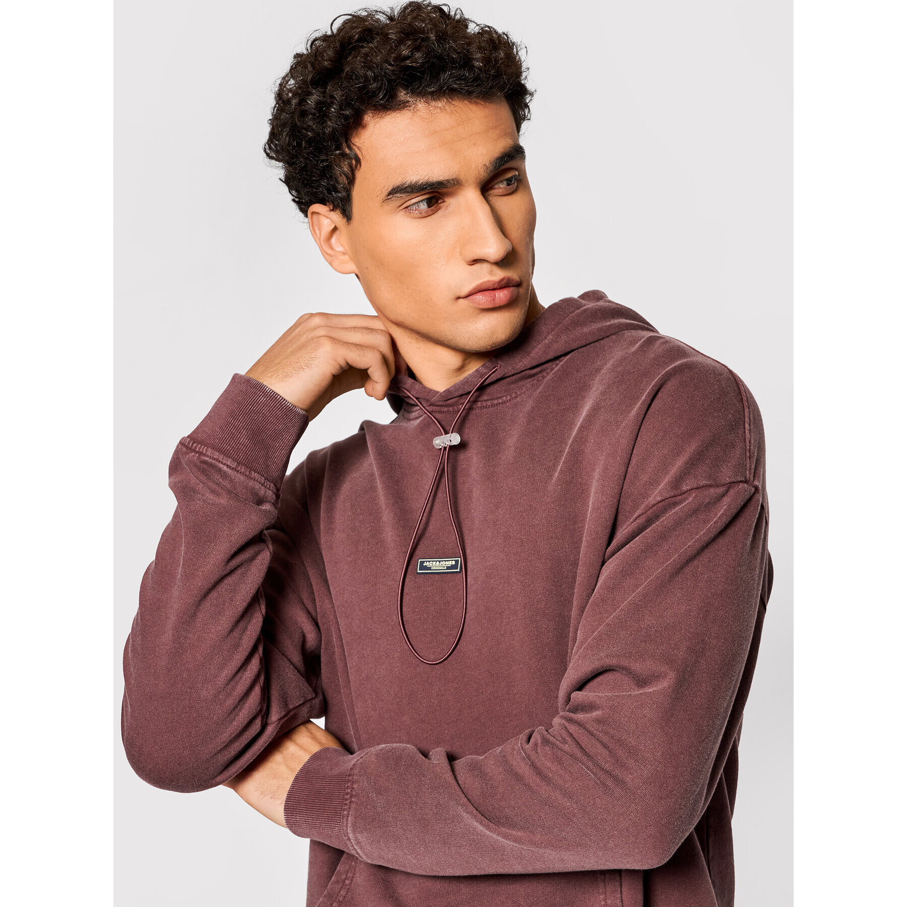 Jack&Jones Bluză Brad 12193618 Vișiniu Loose Fit - Pled.ro