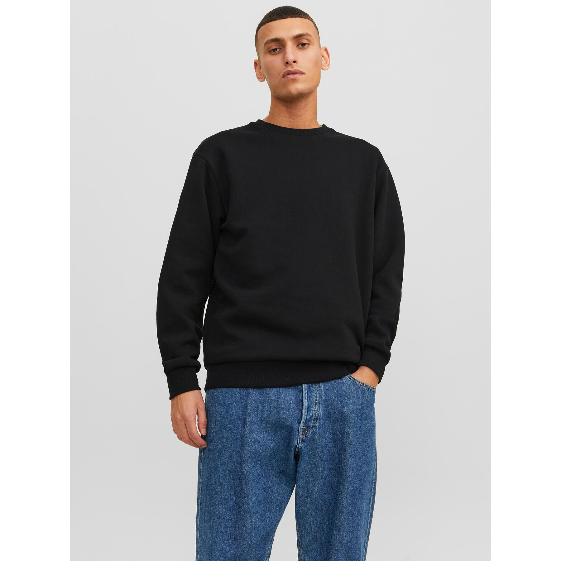 Jack&Jones Bluză Bradley 12249341 Negru Relaxed Fit - Pled.ro