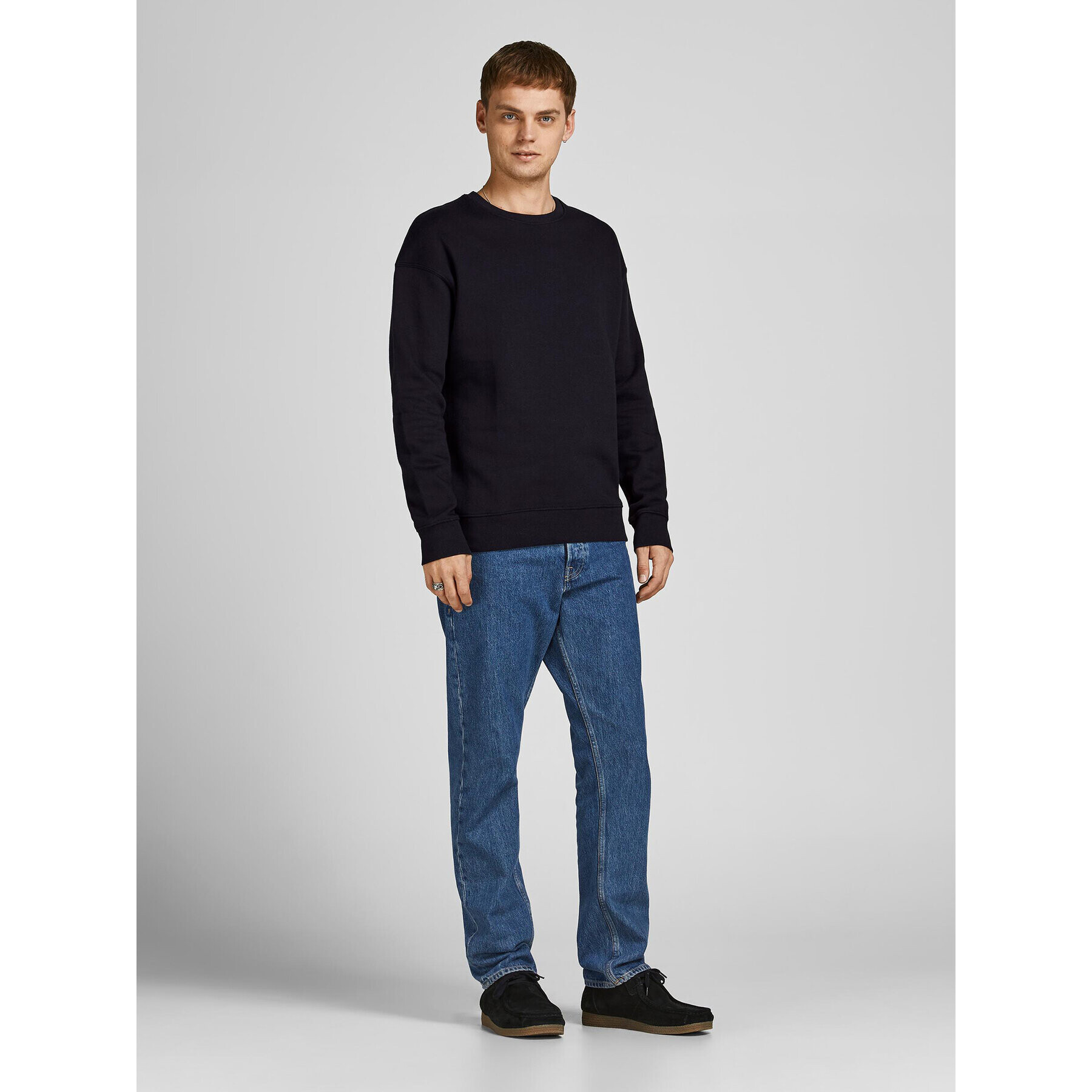 Jack&Jones Bluză Bradley 12249341 Negru Relaxed Fit - Pled.ro