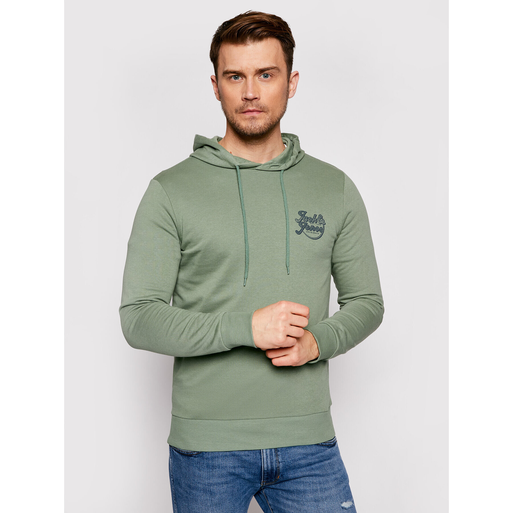 Jack&Jones Bluză Brians 12185699 Verde Regular Fit - Pled.ro