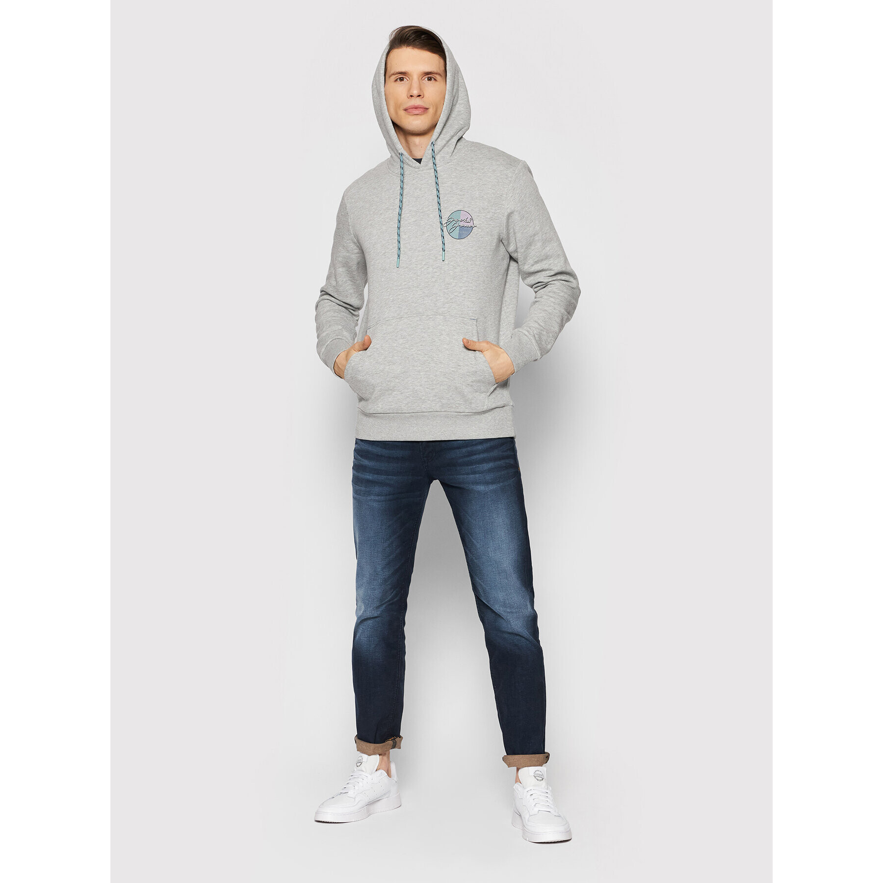 Jack&Jones Bluză Bright 12198237 Gri Regular Fit - Pled.ro