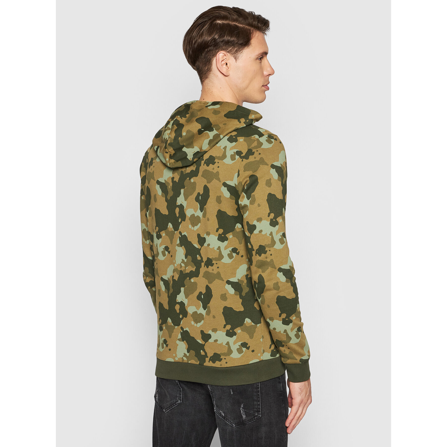 Jack&Jones Bluză Camo 12194172 Verde Regular Fit - Pled.ro