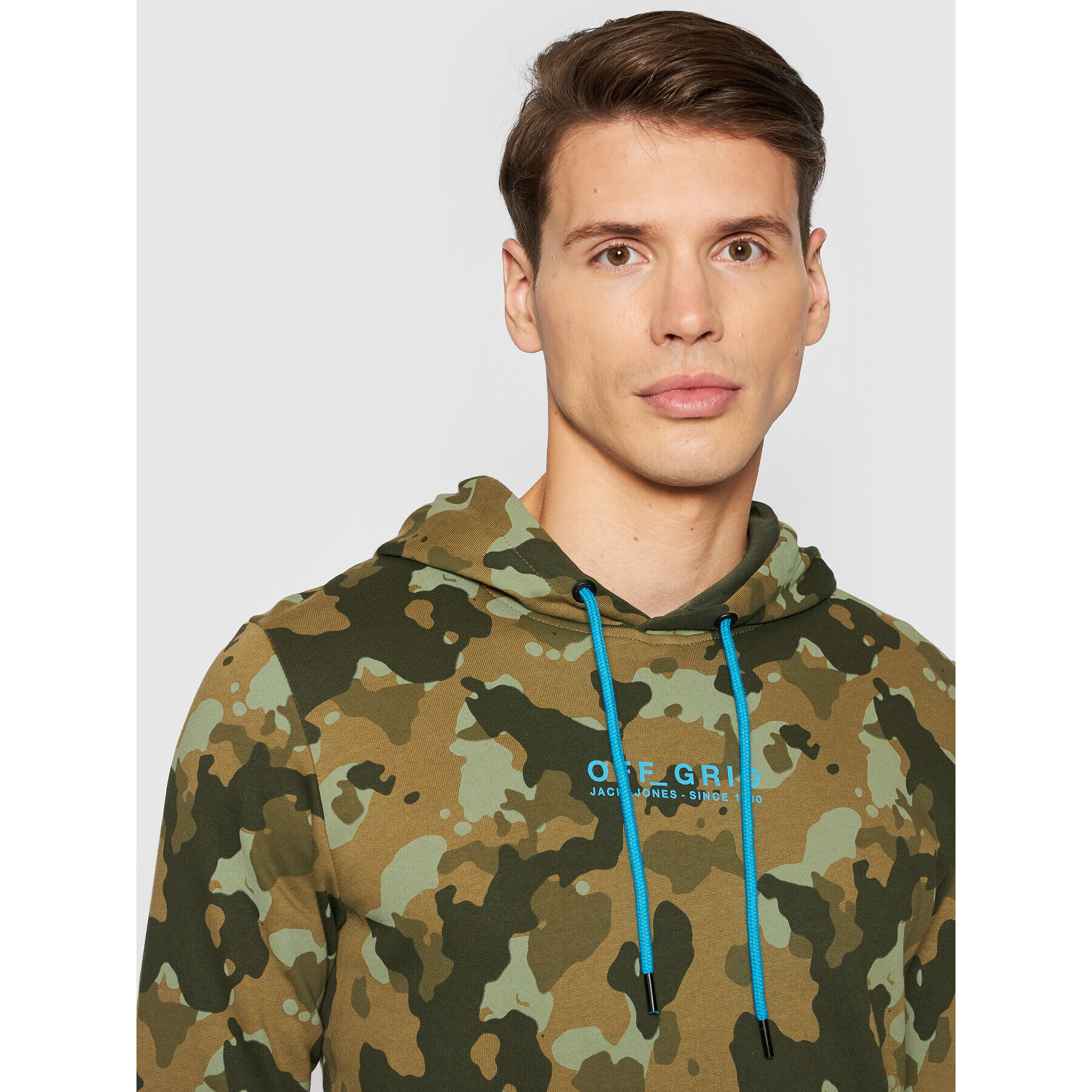 Jack&Jones Bluză Camo 12194172 Verde Regular Fit - Pled.ro