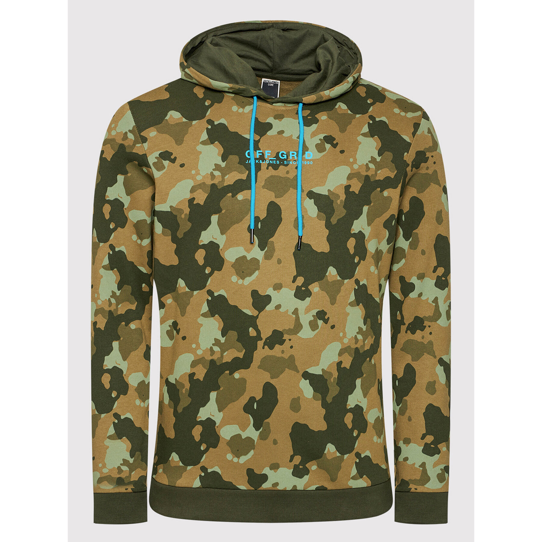 Jack&Jones Bluză Camo 12194172 Verde Regular Fit - Pled.ro