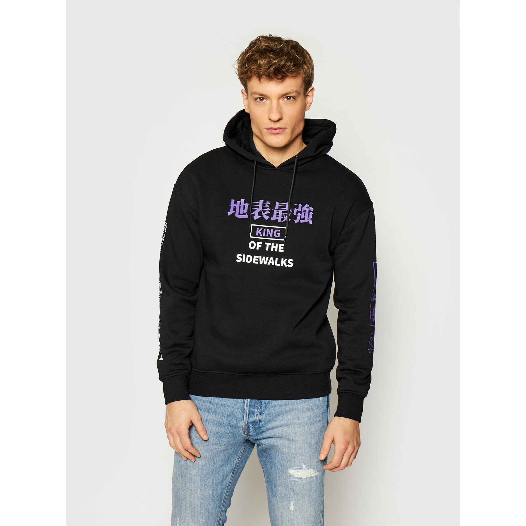 Jack&Jones Bluză Chinese 12195261 Negru Relaxed Fit - Pled.ro