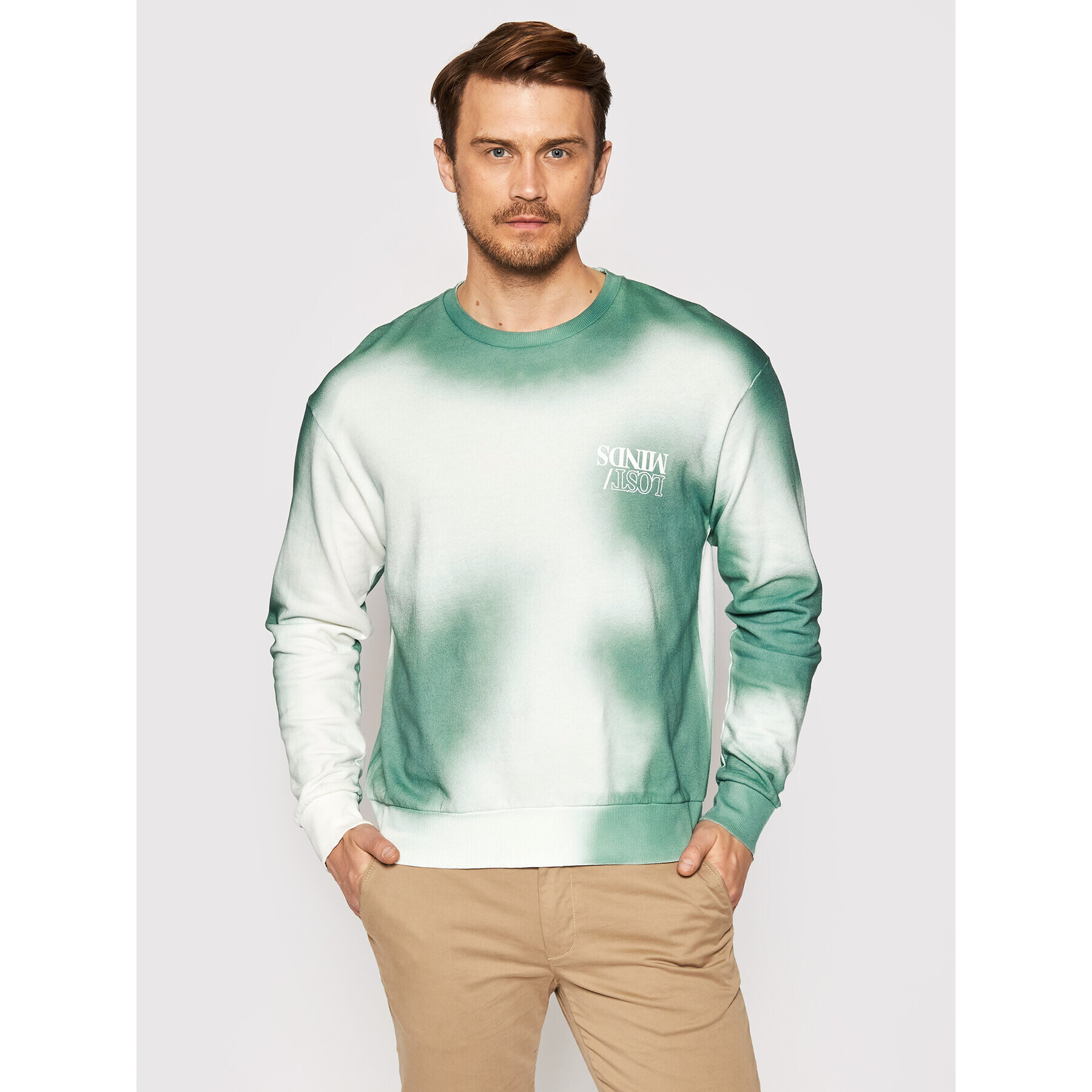 Jack&Jones Bluză Chulu 12195330 Verde Oversize - Pled.ro