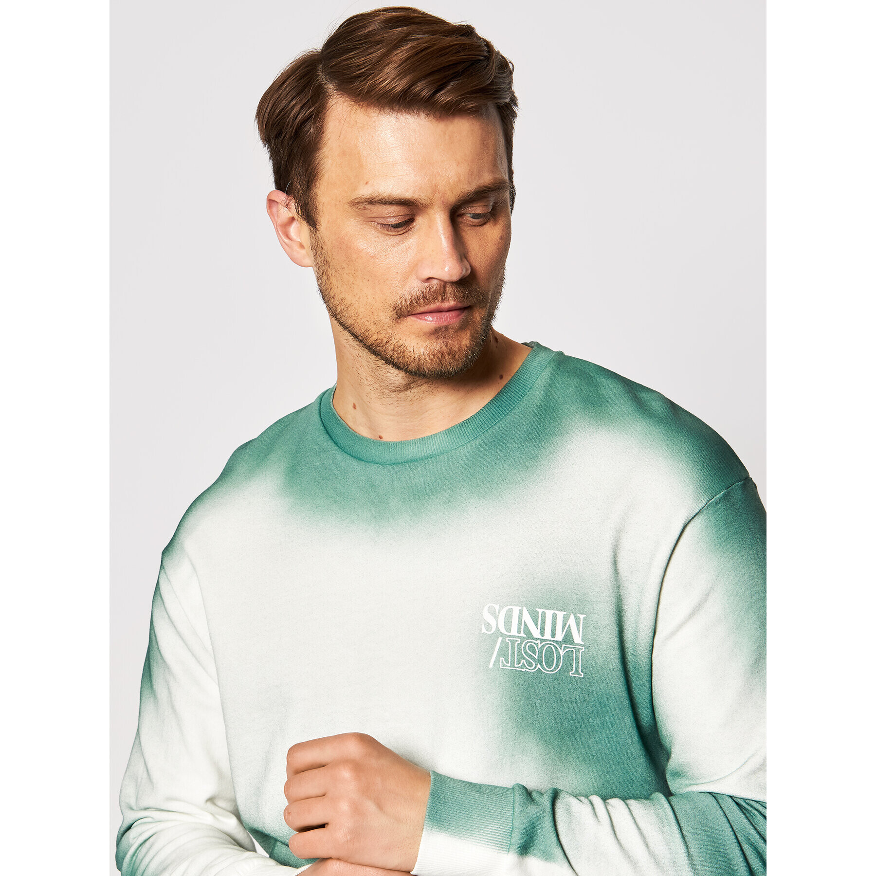 Jack&Jones Bluză Chulu 12195330 Verde Oversize - Pled.ro