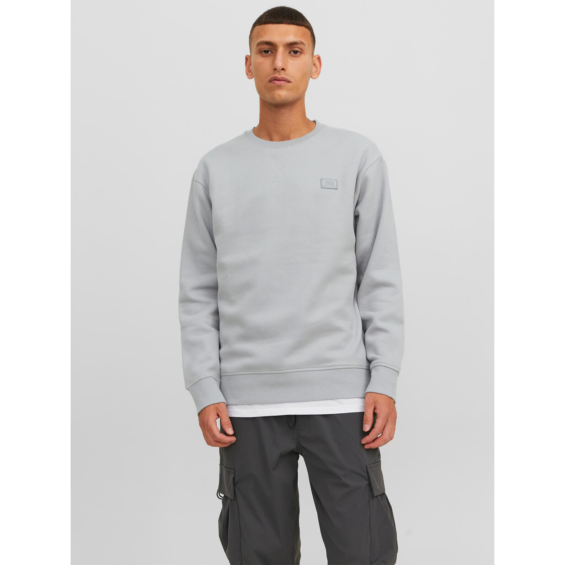 Jack&Jones Bluză Classic 12240188 Gri Relaxed Fit - Pled.ro