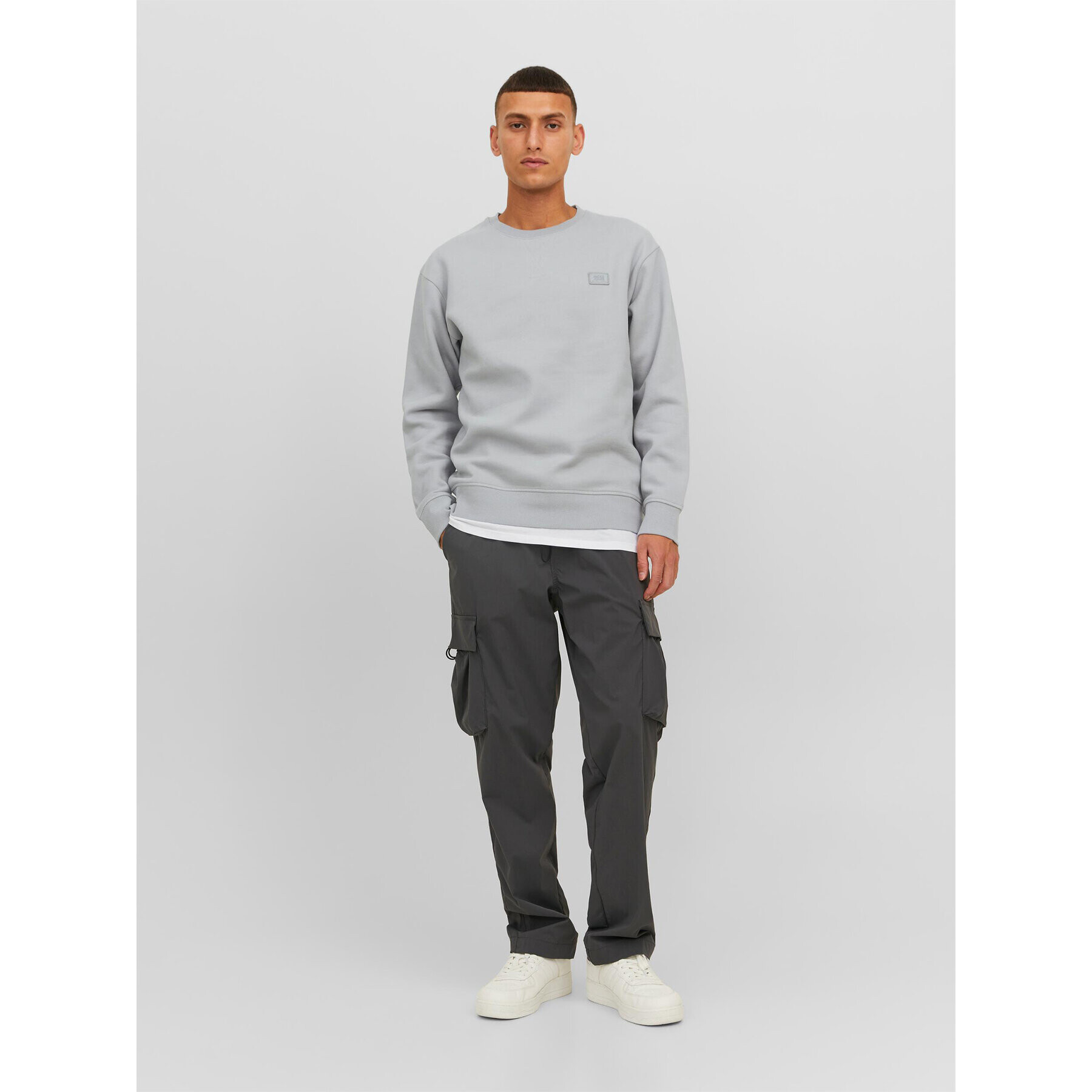 Jack&Jones Bluză Classic 12240188 Gri Relaxed Fit - Pled.ro