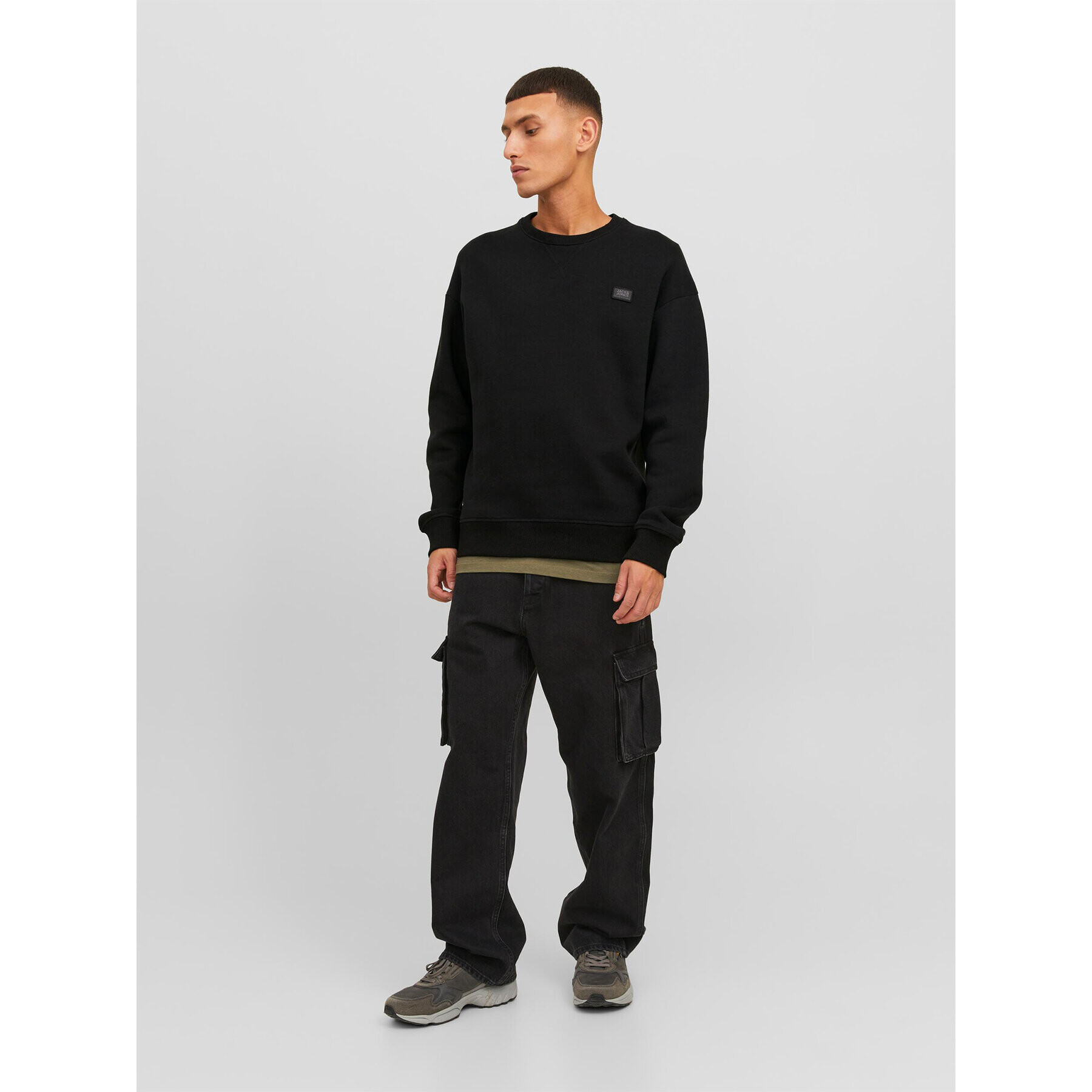 Jack&Jones Bluză Classic 12240188 Negru Relaxed Fit - Pled.ro