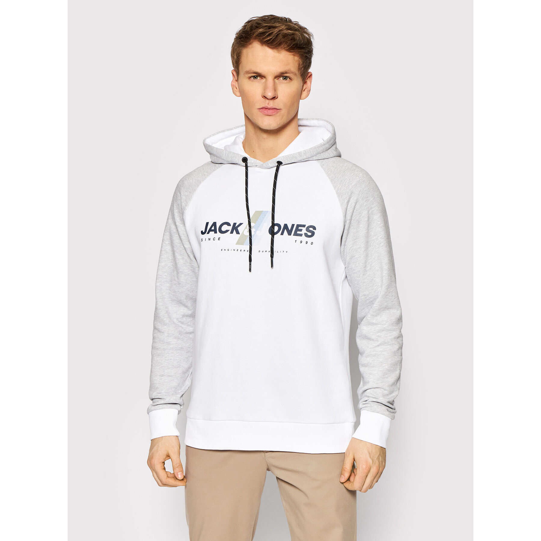 Jack&Jones Bluză Connor 12205393 Alb Regular Fit - Pled.ro