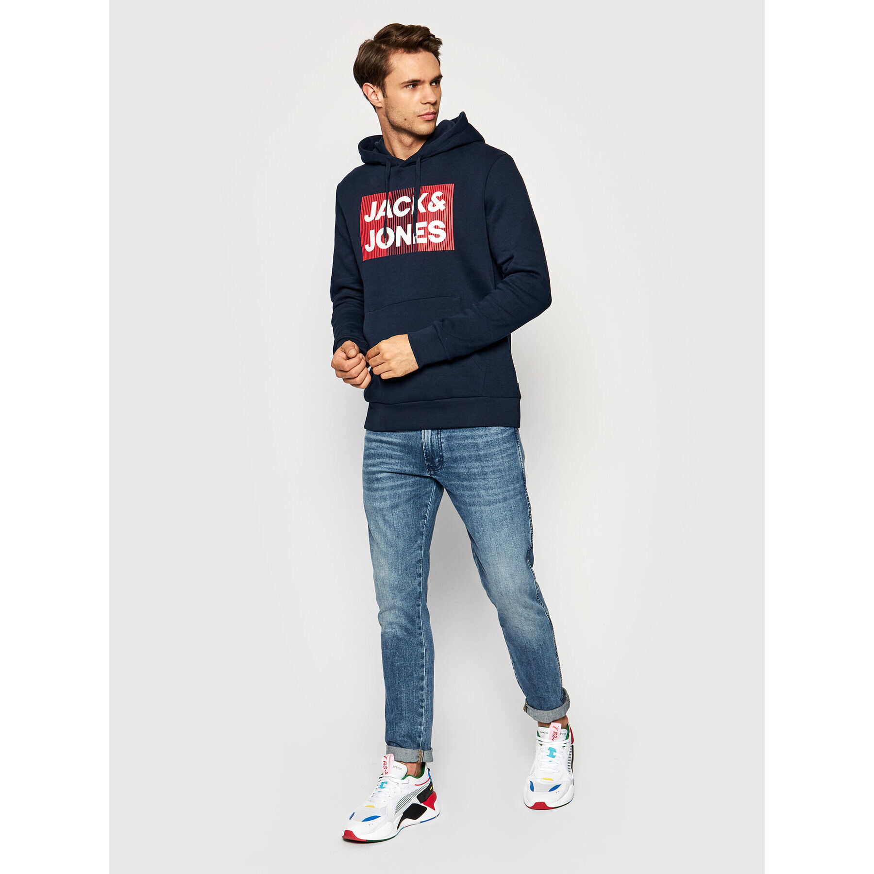 Jack&Jones Bluză Corp Logo 12152840 Bleumarin Regular Fit - Pled.ro