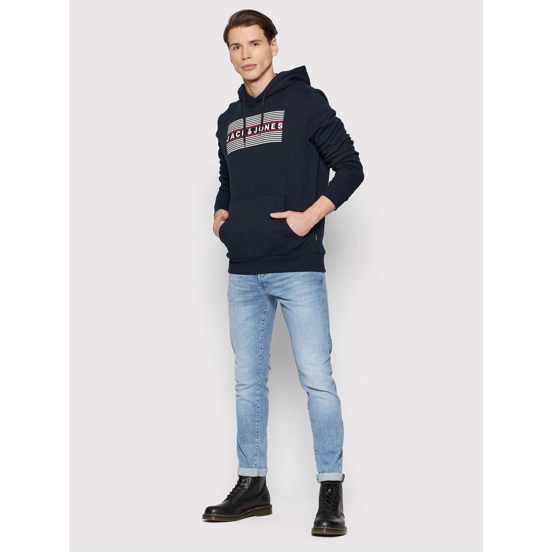 Jack&Jones Bluză Corp Logo 12152840 Bleumarin Regular Fit - Pled.ro