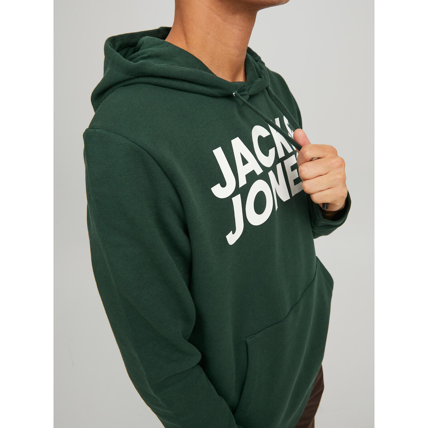 Jack&Jones Bluză Corp Logo 12152840 Verde Regular Fit - Pled.ro