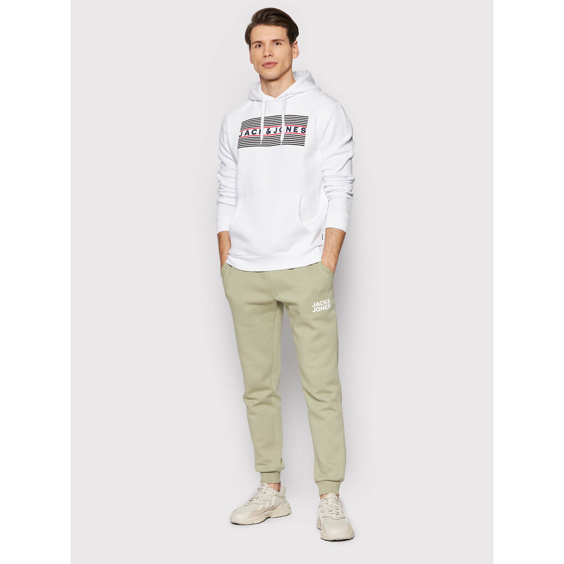 Jack&Jones Bluză Corp Logo Sweat 12152840 Alb Regular Fit - Pled.ro