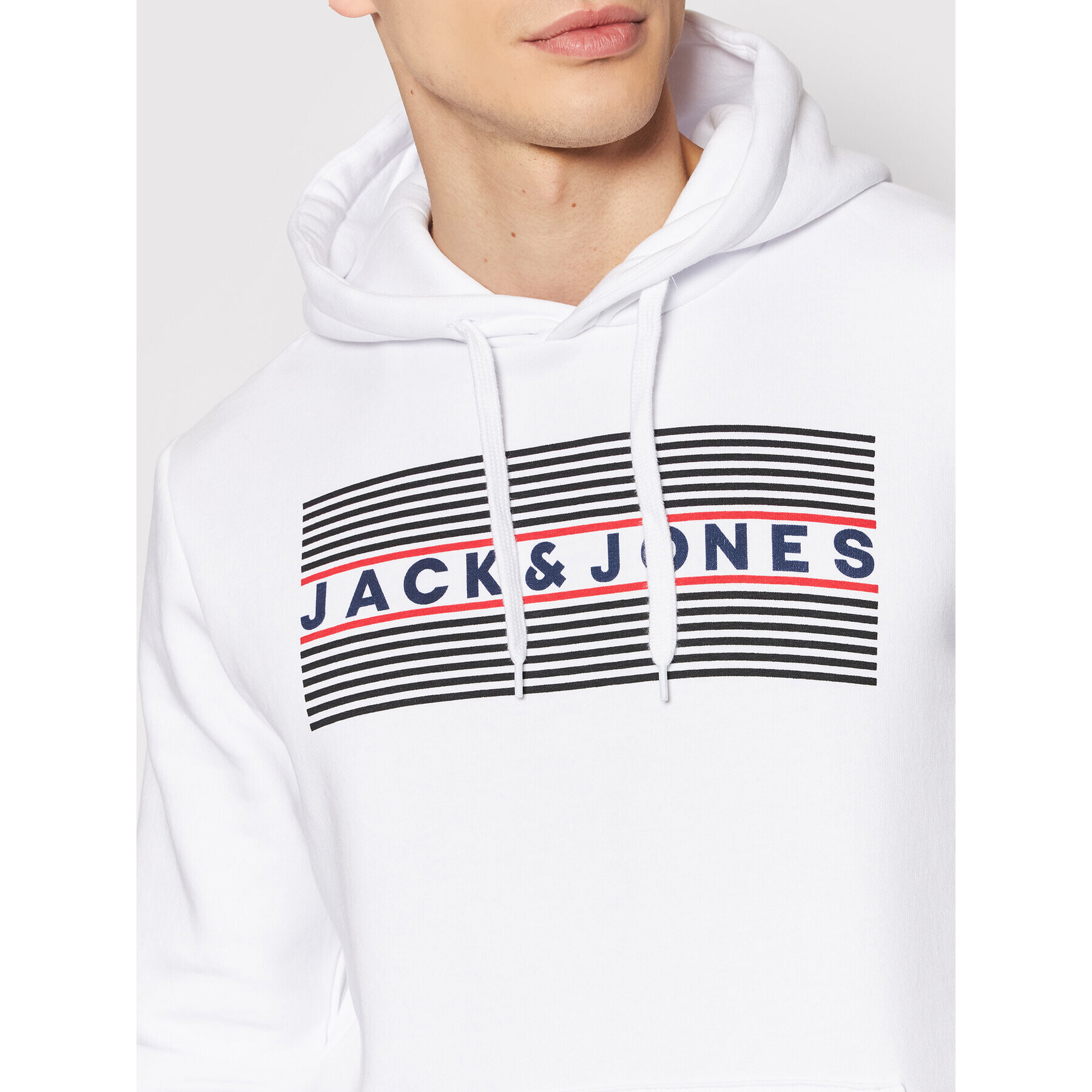 Jack&Jones Bluză Corp Logo Sweat 12152840 Alb Regular Fit - Pled.ro