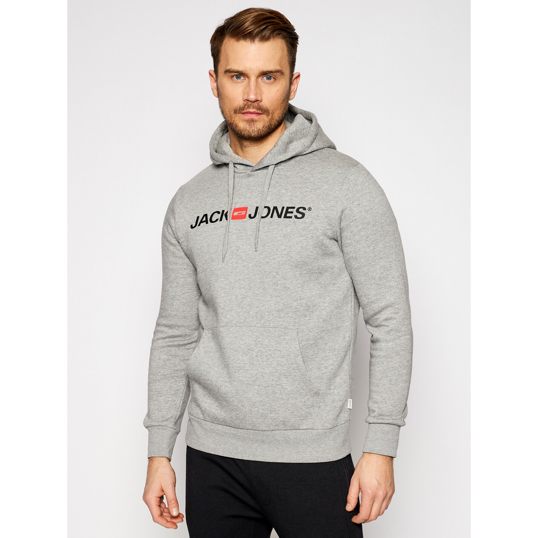 Jack&Jones Bluză Corp Old Logo 12137054 Gri Regular Fit - Pled.ro