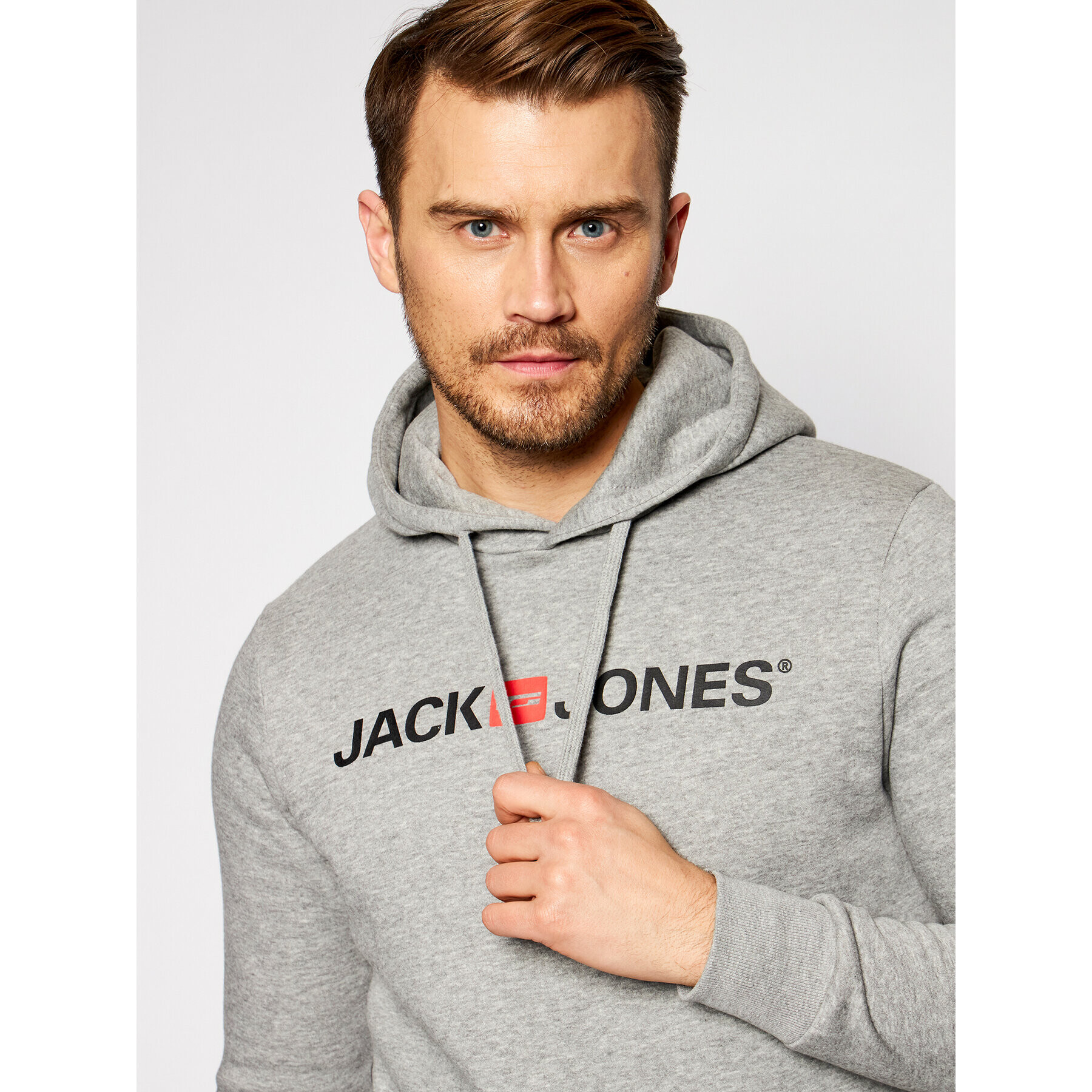 Jack&Jones Bluză Corp Old Logo 12137054 Gri Regular Fit - Pled.ro