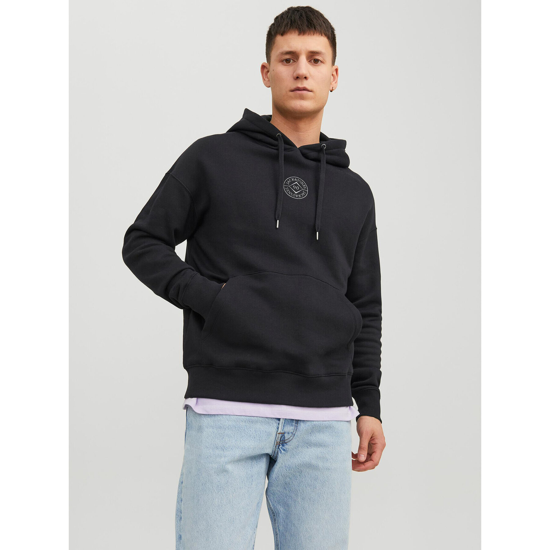 Jack&Jones Bluză Cosmo 12233979 Negru Relaxed Fit - Pled.ro