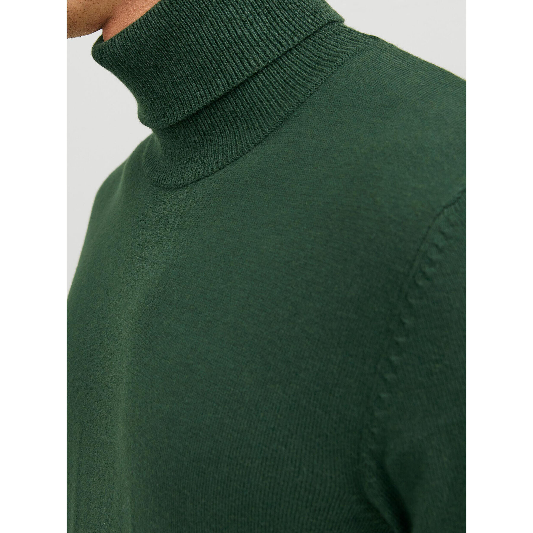 Jack&Jones Bluză cu gât 12157417 Verde Regular Fit - Pled.ro