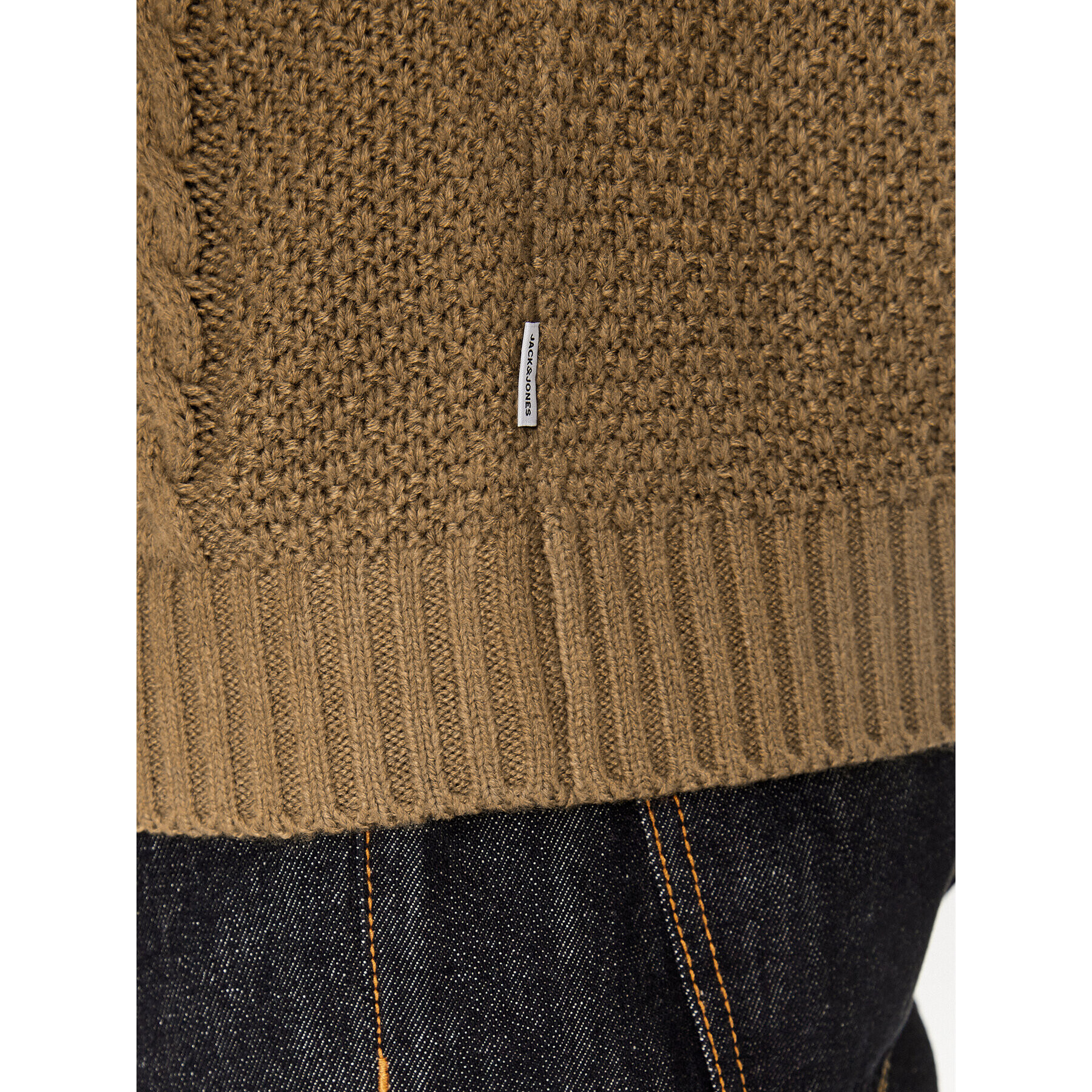 Jack&Jones Bluză cu gât 12236315 Maro Regular Fit - Pled.ro