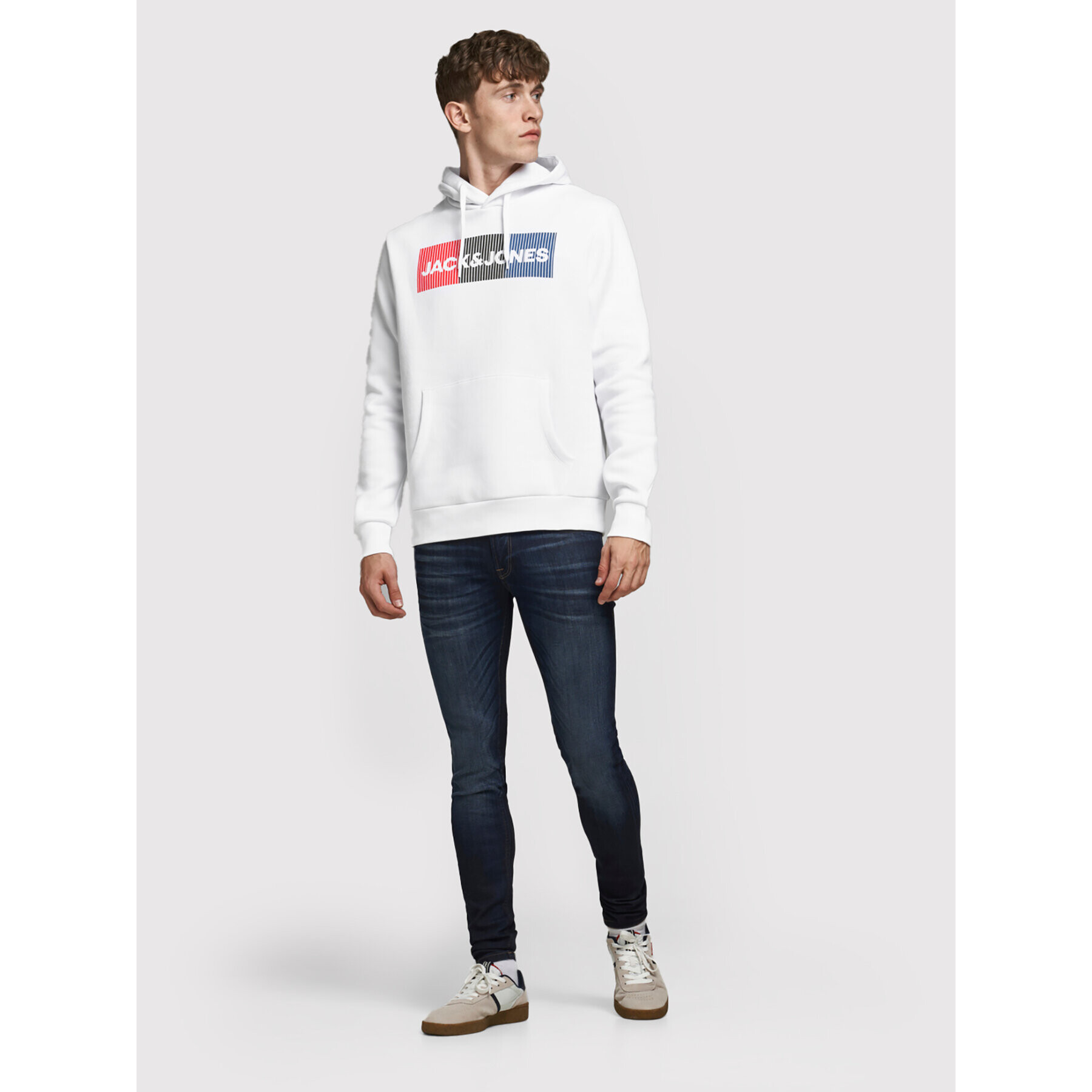 Jack&Jones Bluză Ecorp 12152840 Alb Regular Fit - Pled.ro