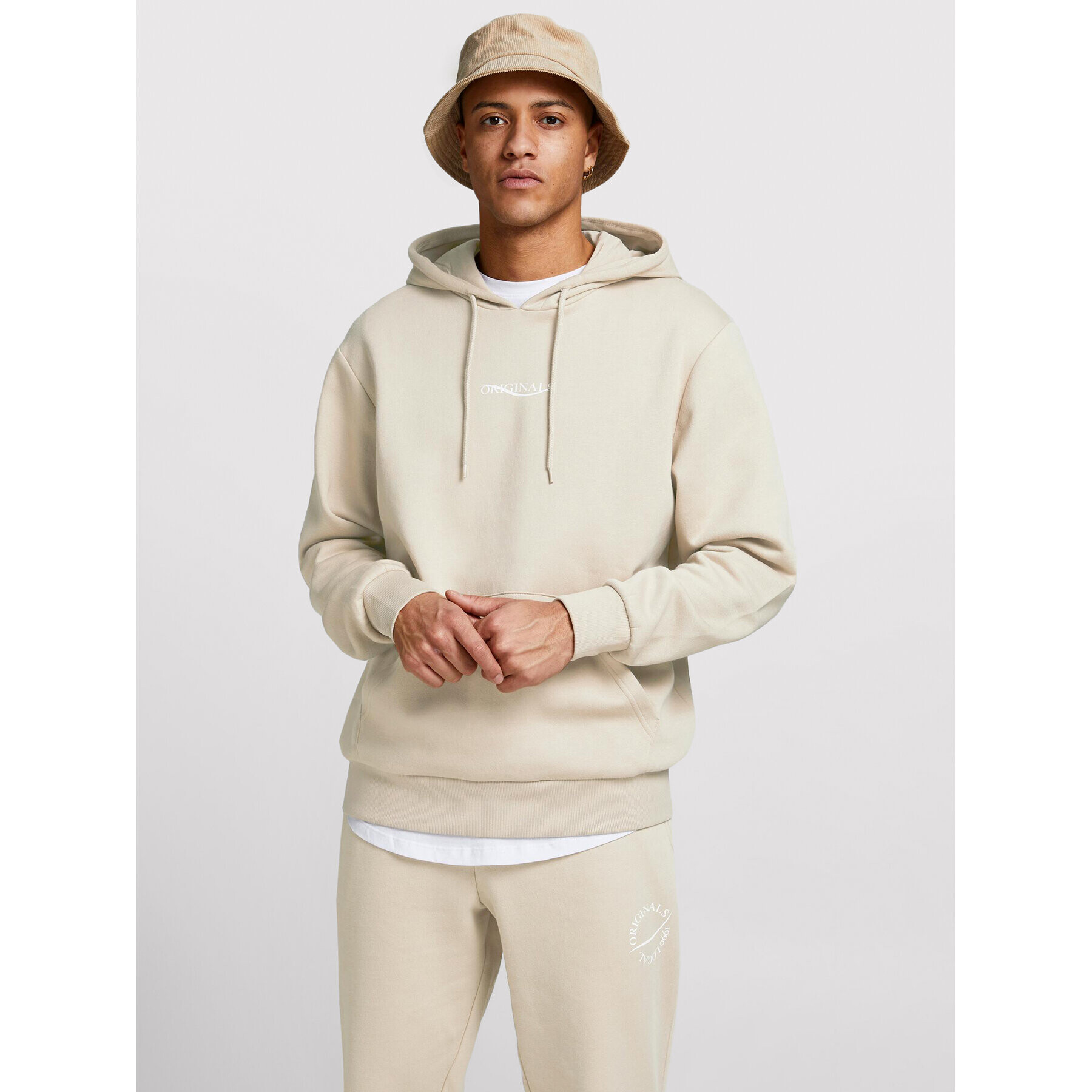 Jack&Jones Bluză Elias 12195574 Bej Oversize - Pled.ro